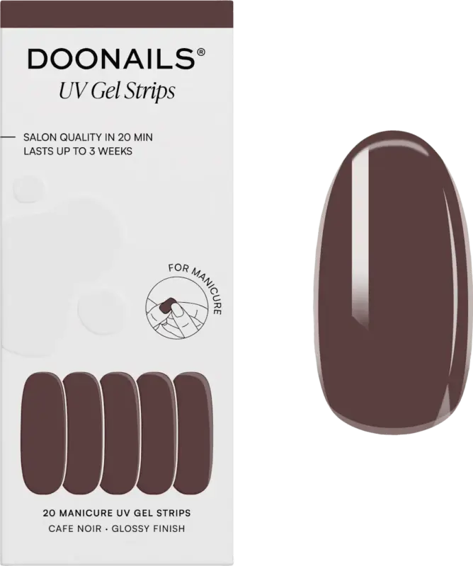 Doonails UV Gel Nagelfolien, Gel Strips Cafe Noir