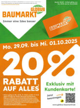 Globus Baumarkt: Wochenangebote