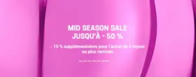 - 15 % supplémentaires pour l’achat de 2 bijoux ou plus remisés