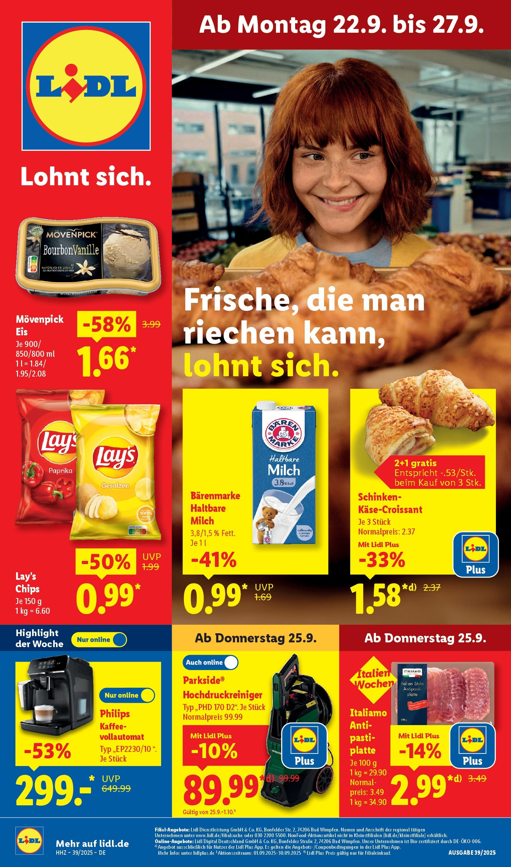 Lidl: Wochenangebote von 21. September bis 27. September 2025 - Prospekt seite 1