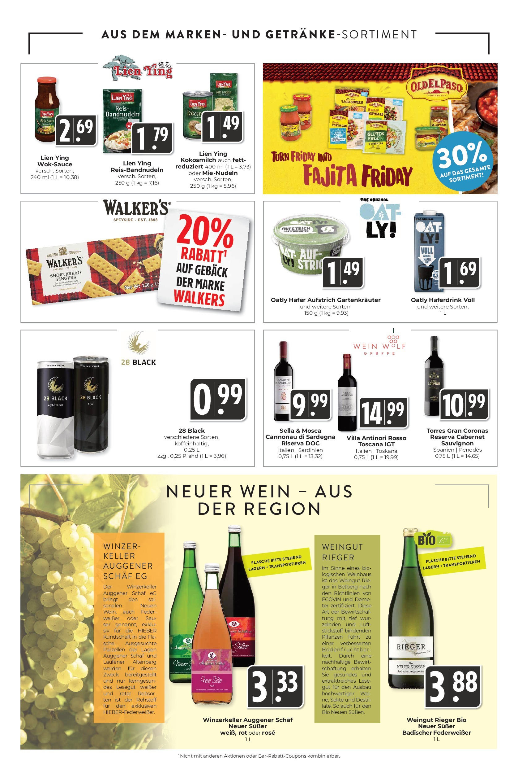 Entdecke - Hieber's Frischecenter: Meine Woche (ab 28.09.2025) zum Blättern | Seite: 14 | Produkte: Energy, Haferdrink, Oatly, Reis
