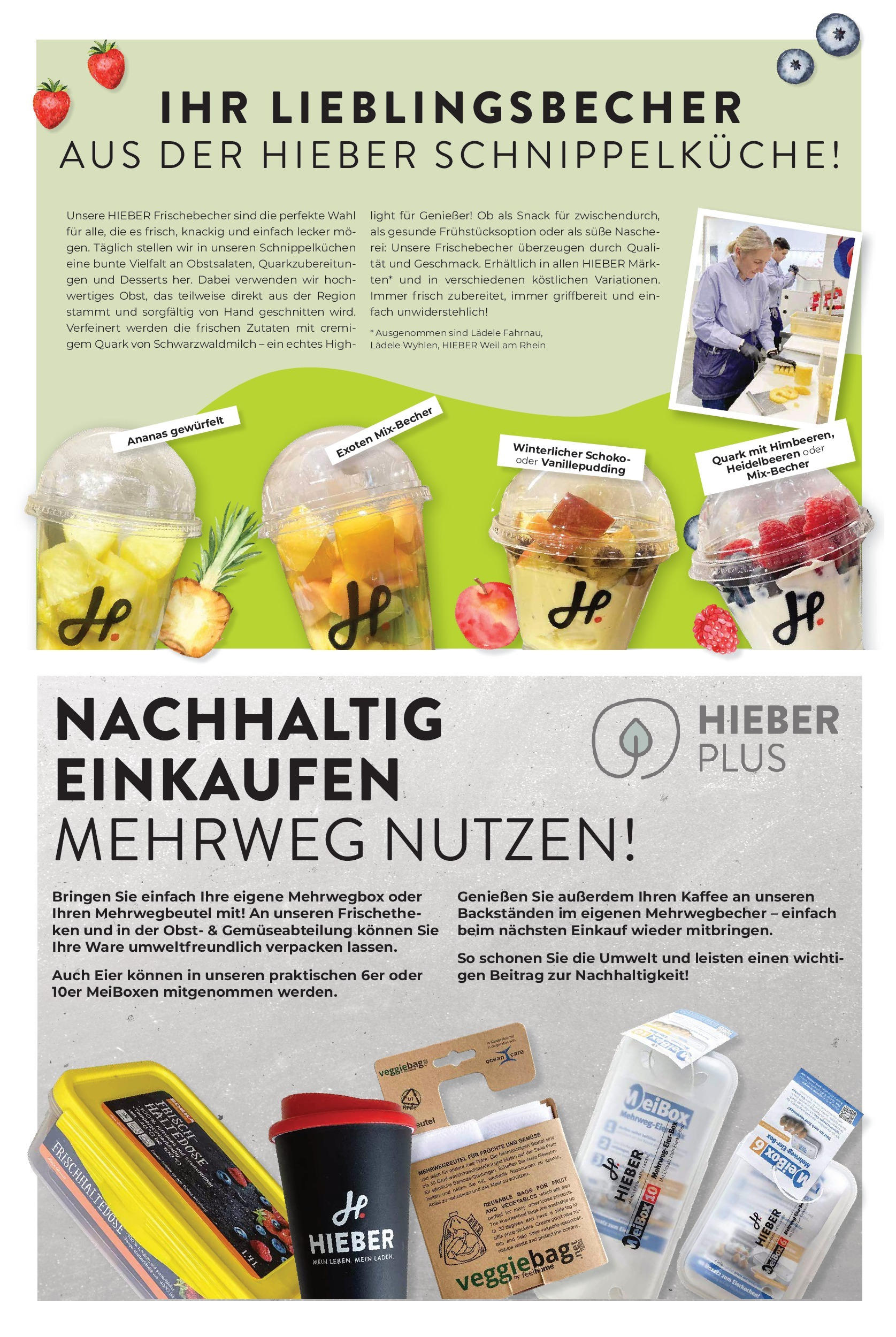 Entdecke - Hieber's Frischecenter: Meine Woche (ab 28.09.2025) zum Blättern | Seite: 19 | Produkte: Quark, Eier, Ananas, Obst