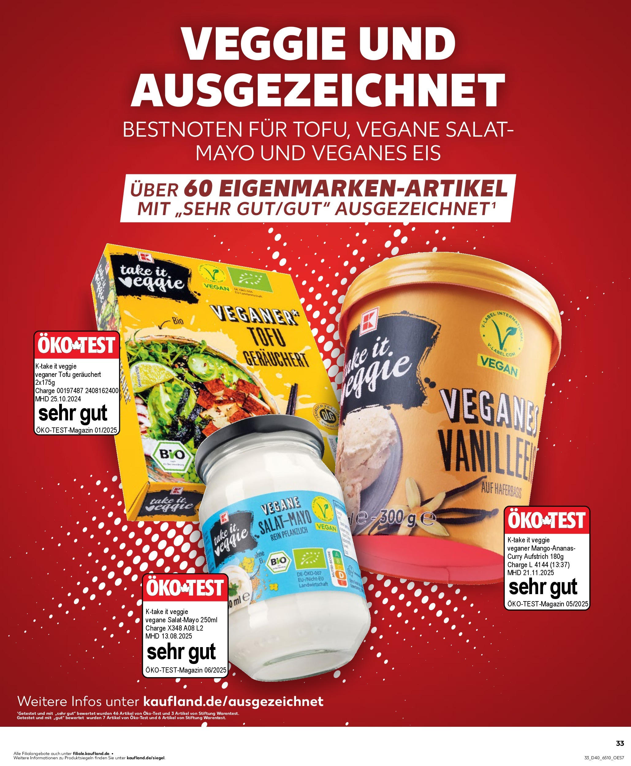 Prospekt Kaufland ab 02.10.2025 » Angebote Online zum Blättern | Seite: 33 | Produkte: Eis, Salat