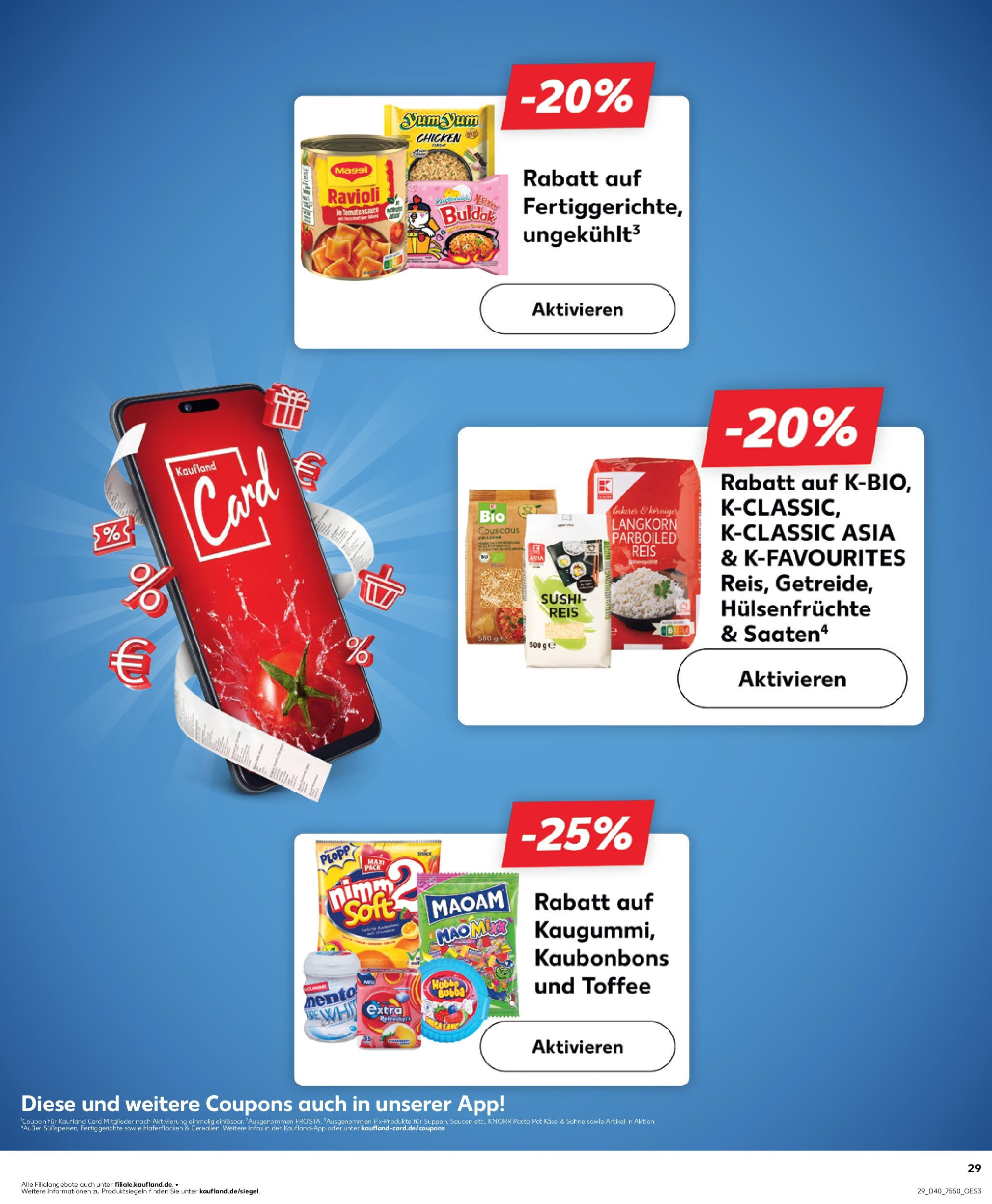 Prospekt Kaufland ab 02.10.2025 » Angebote Online zum Blättern | Seite: 29 | Produkte: Knorr, Pasta, Reis, Sahne