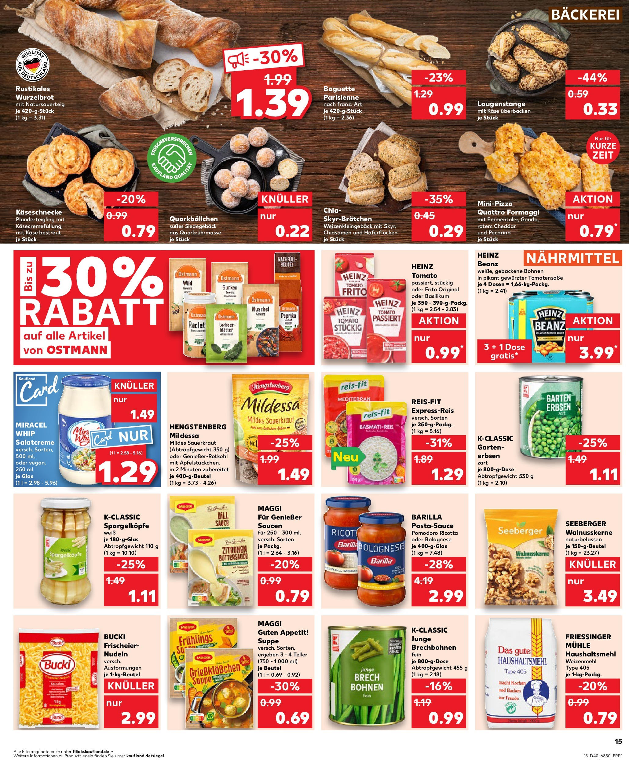Prospekt Kaufland ab 02.10.2025 » Angebote Online zum Blättern | Seite: 15 | Produkte: Paprika, Dill, Nudeln, Zitronen