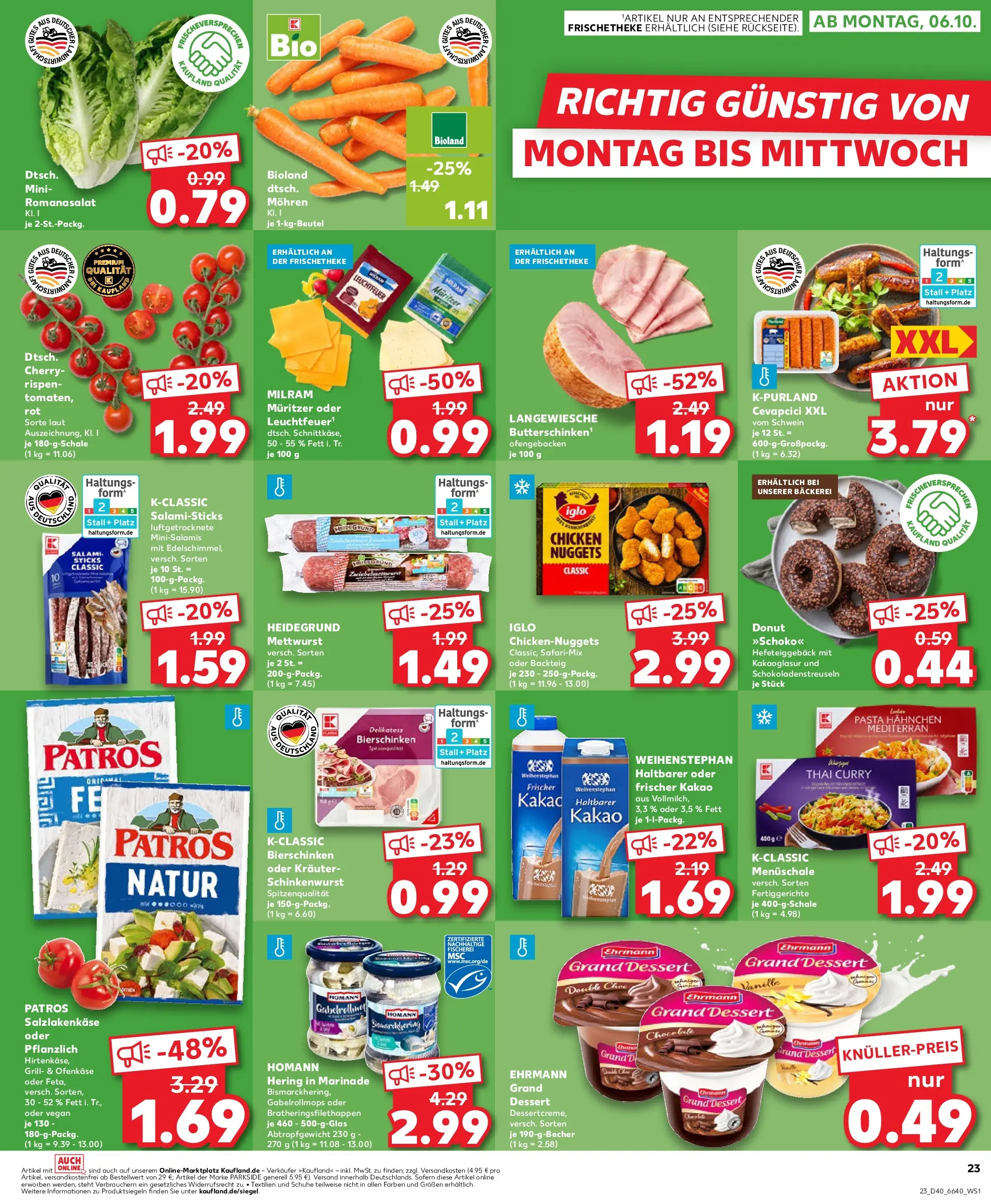 Prospekt Kaufland ab 02.10.2025 » Angebote Online zum Blättern | Seite: 23 | Produkte: Grill, Bäckerei, Milram, Fertiggerichte