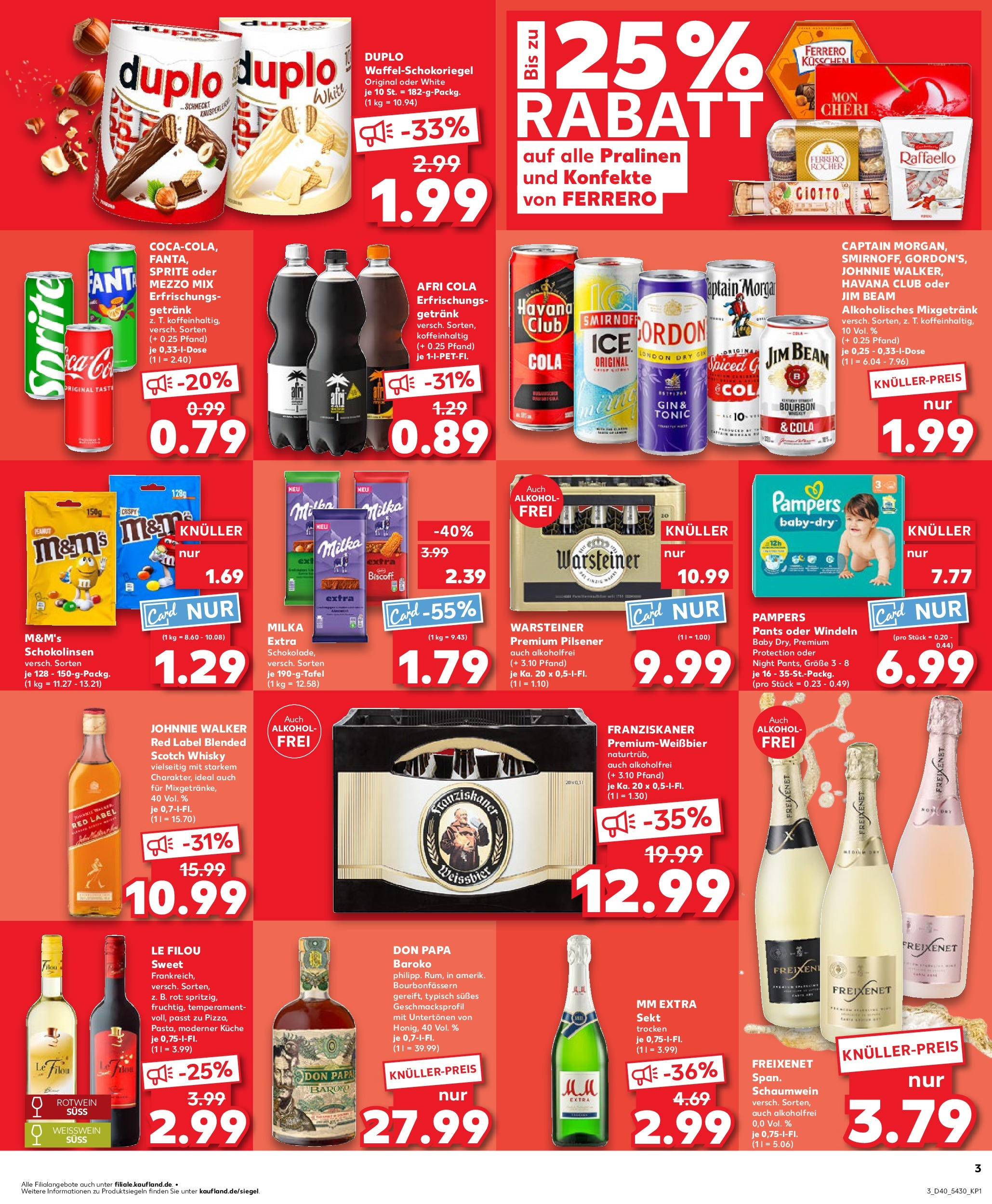 Prospekt Kaufland ab 02.10.2025 » Angebote Online zum Blättern | Seite: 3 | Produkte: Jim beam, Cola, Küche, M&M's