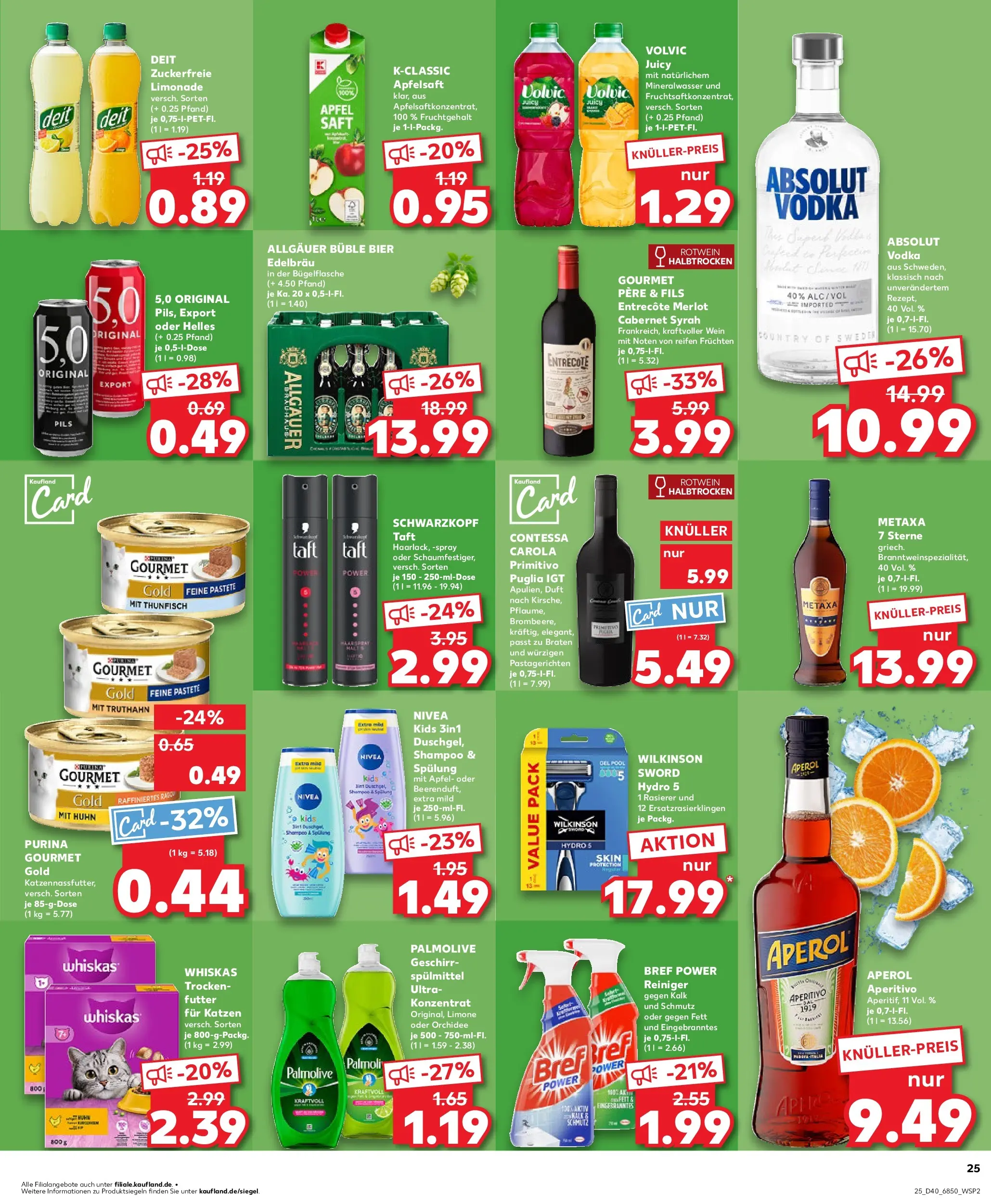 Prospekt Kaufland ab 02.10.2025 » Angebote Online zum Blättern | Seite: 25 | Produkte: Thunfisch, Apple, Wein, Vodka