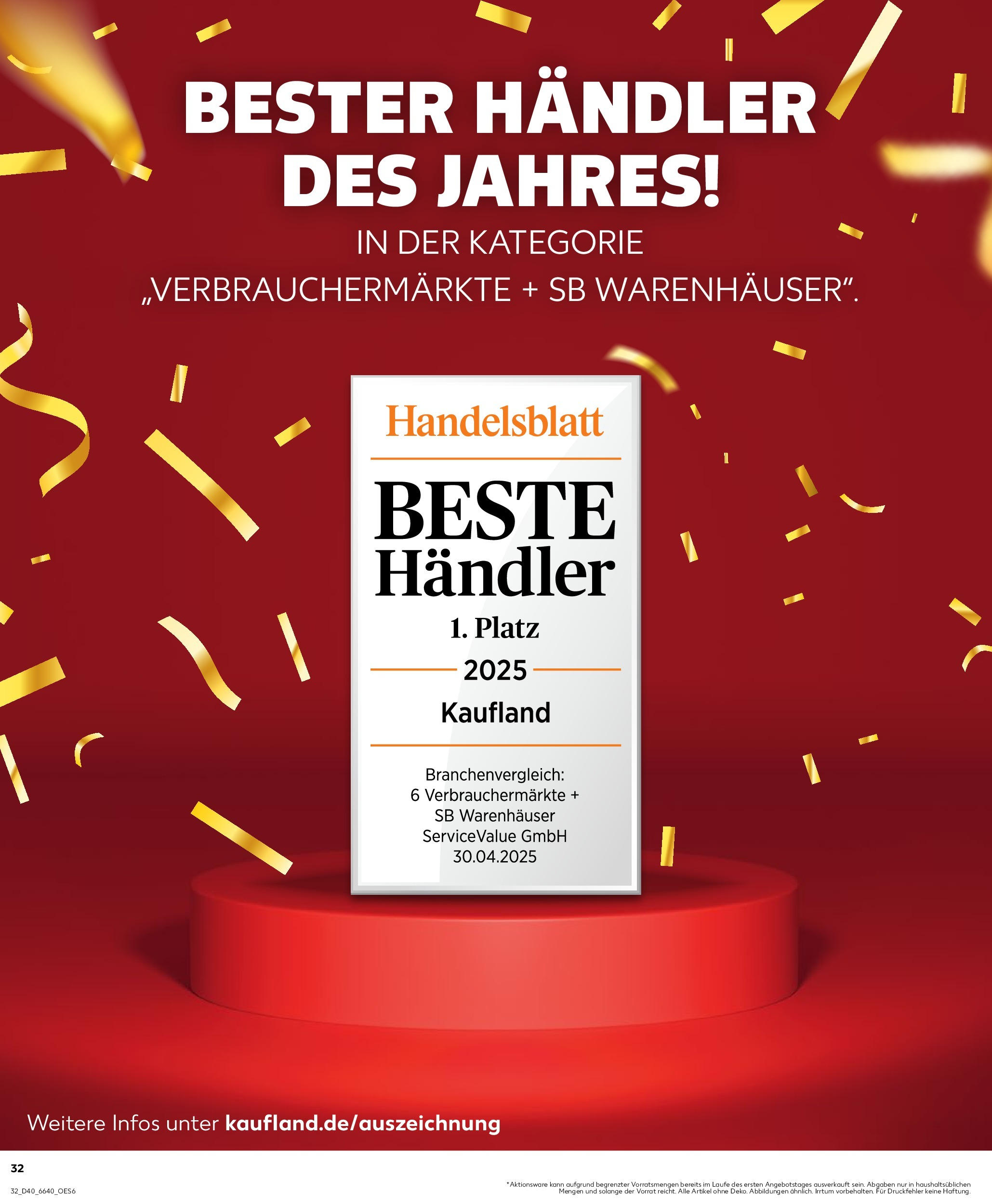 Prospekt Kaufland ab 02.10.2025 » Angebote Online zum Blättern | Seite: 32