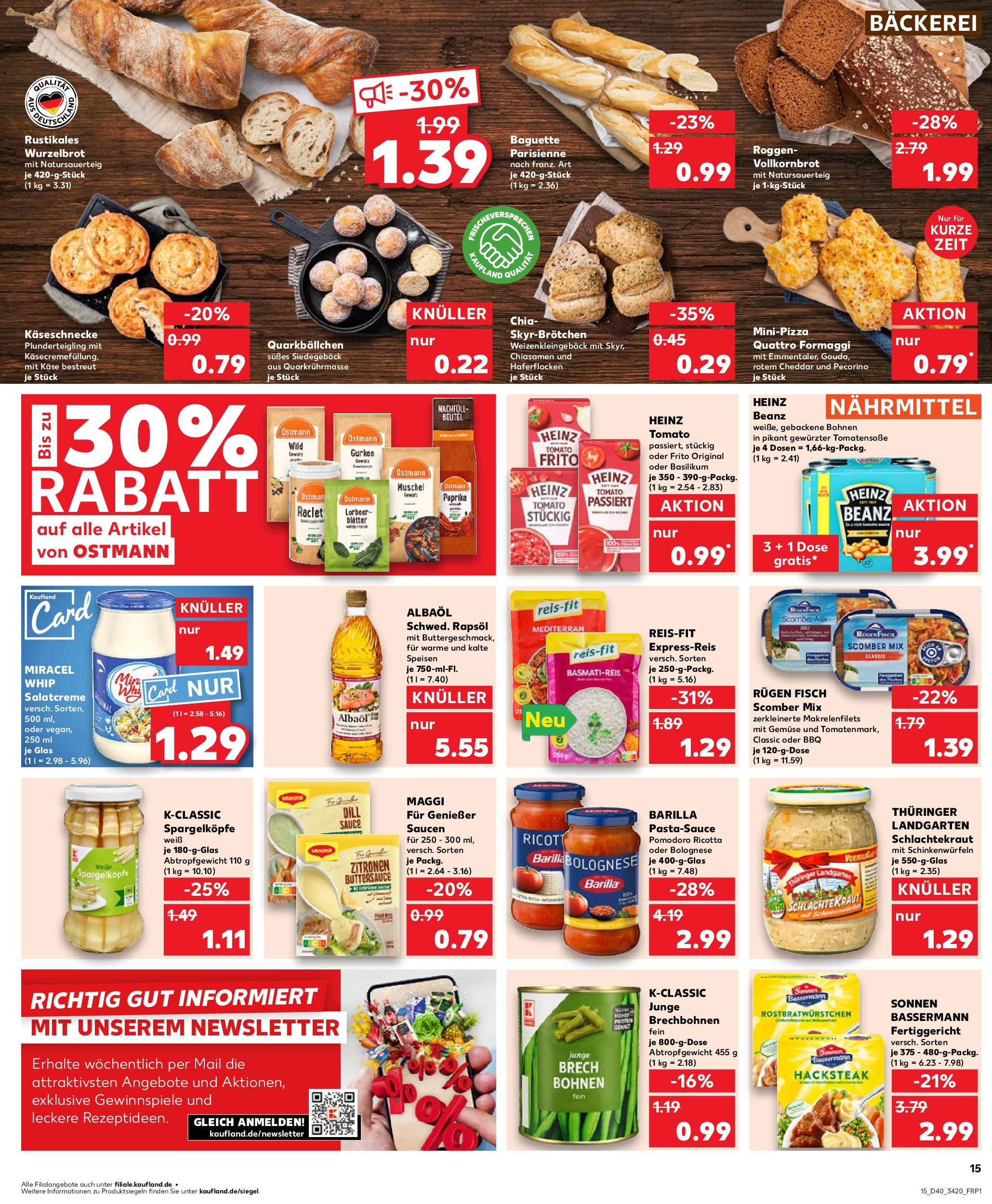 Prospekt Kaufland ab 02.10.2025 » Angebote Online zum Blättern | Seite: 15 | Produkte: Gemüse, Pasta, Gurken, Zitronen