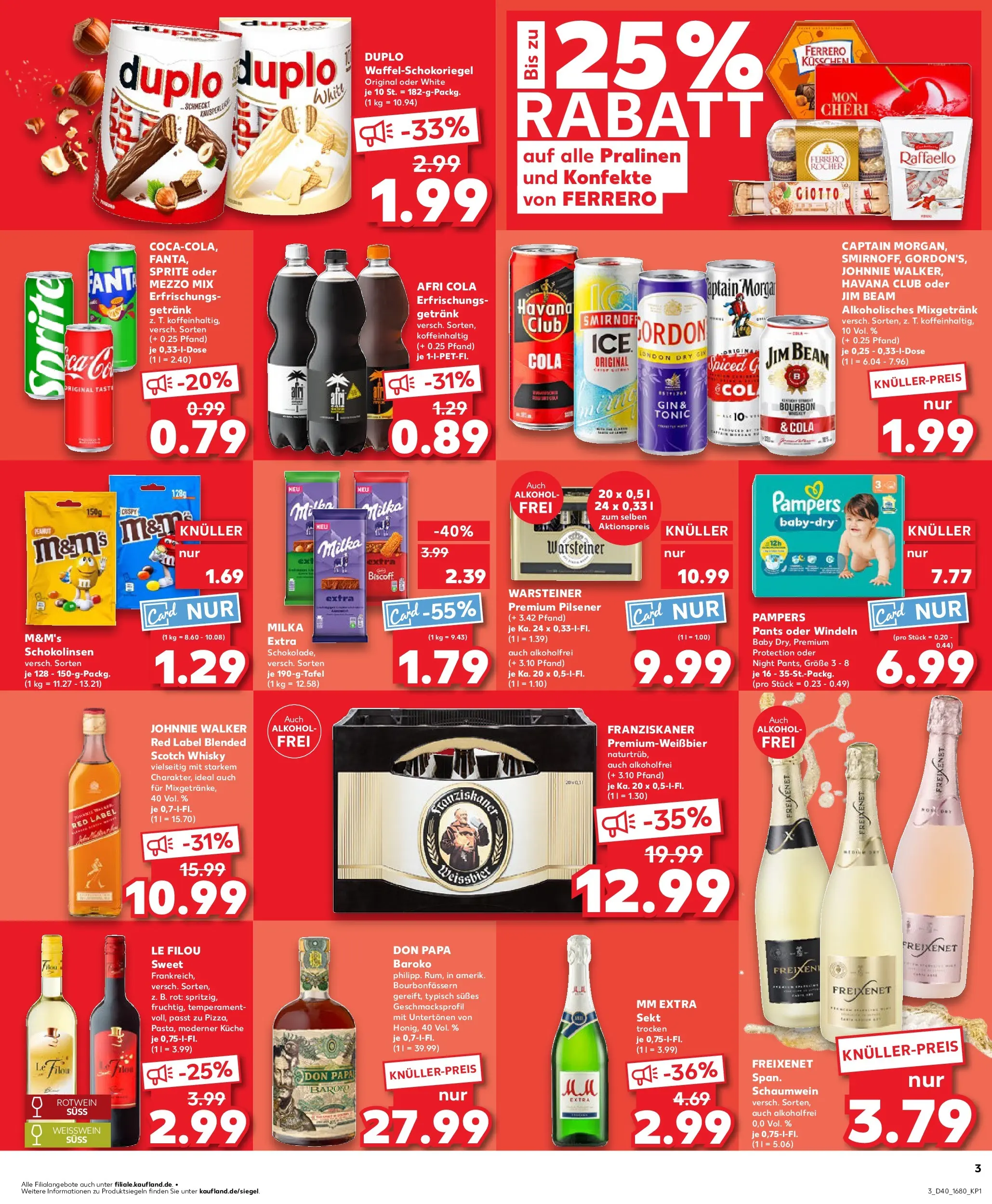 Prospekt Kaufland ab 02.10.2025 » Angebote Online zum Blättern | Seite: 3 | Produkte: Whisky, Sprite, Küche, Johnnie walker