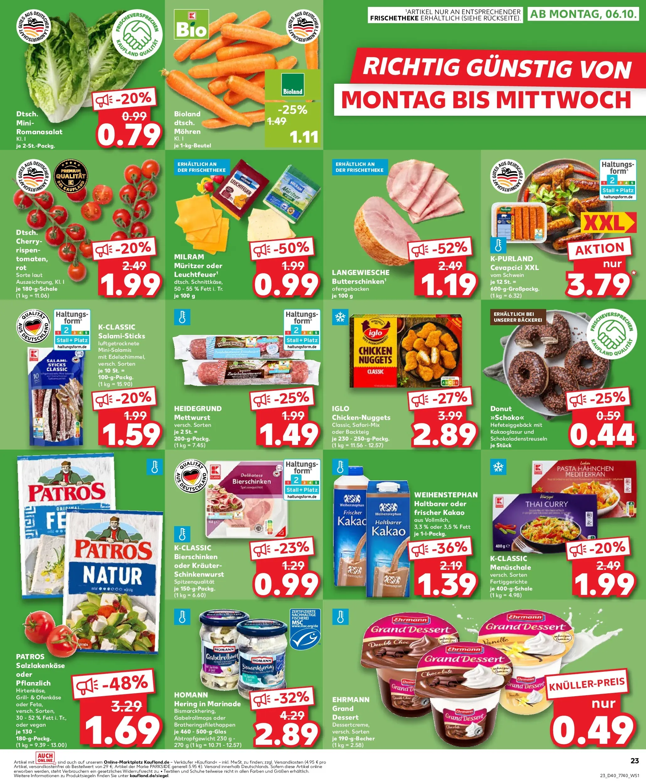 Prospekt Kaufland ab 02.10.2025 » Angebote Online zum Blättern | Seite: 23 | Produkte: Grill, Hahnchen, Bäckerei, Pasta