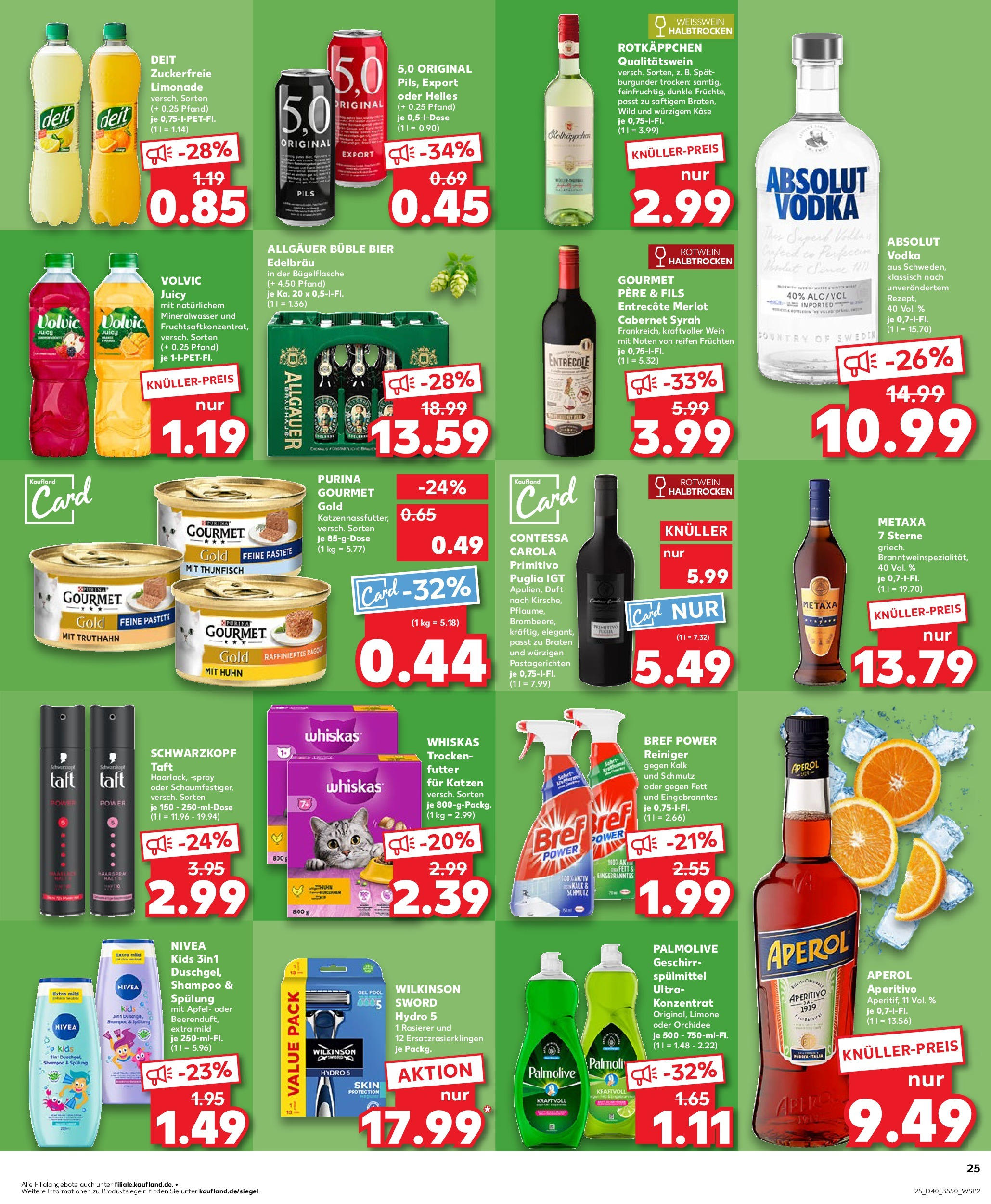 Prospekt Kaufland ab 02.10.2025 » Angebote Online zum Blättern | Seite: 25 | Produkte: Bier, Rotwein halbtrocken, Äpfel, Rotkäppchen