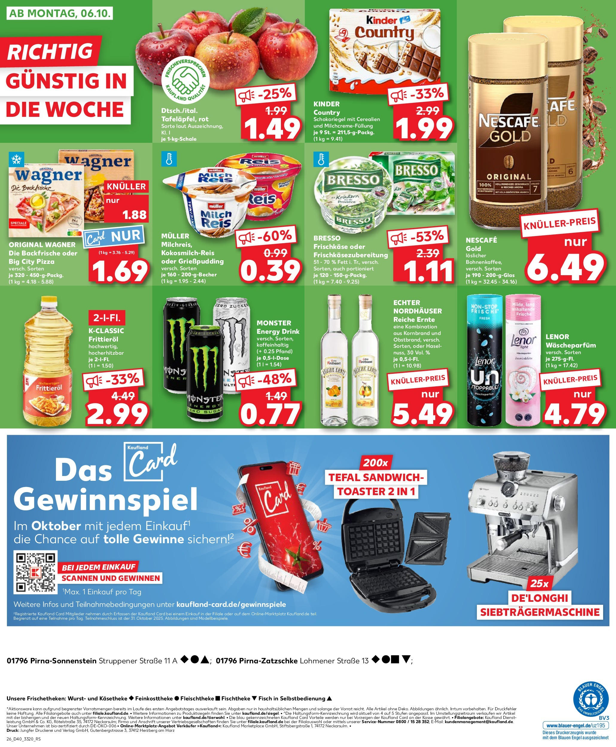 Prospekt Kaufland ab 02.10.2025 » Angebote Online zum Blättern | Seite: 26 | Produkte: Bresso, Fisch, Reis, Kinder country