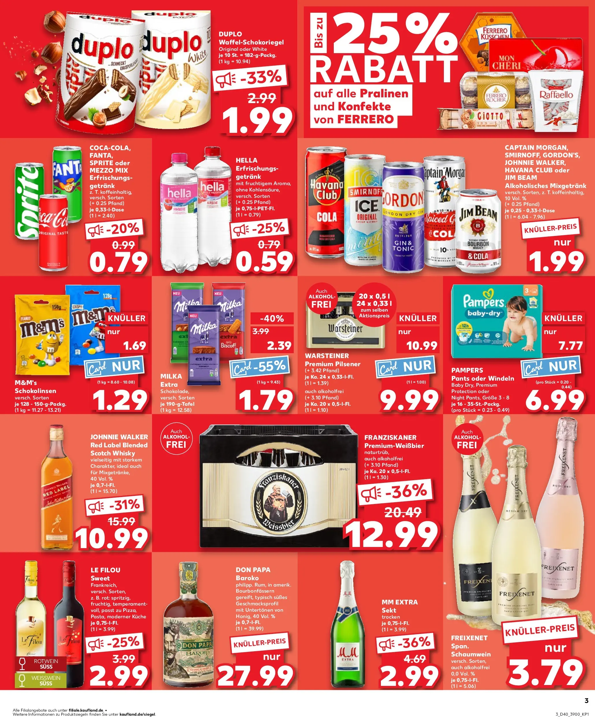 Prospekt Kaufland ab 02.10.2025 » Angebote Online zum Blättern | Seite: 3 | Produkte: Freixenet, Rotwein, Rum, Küche