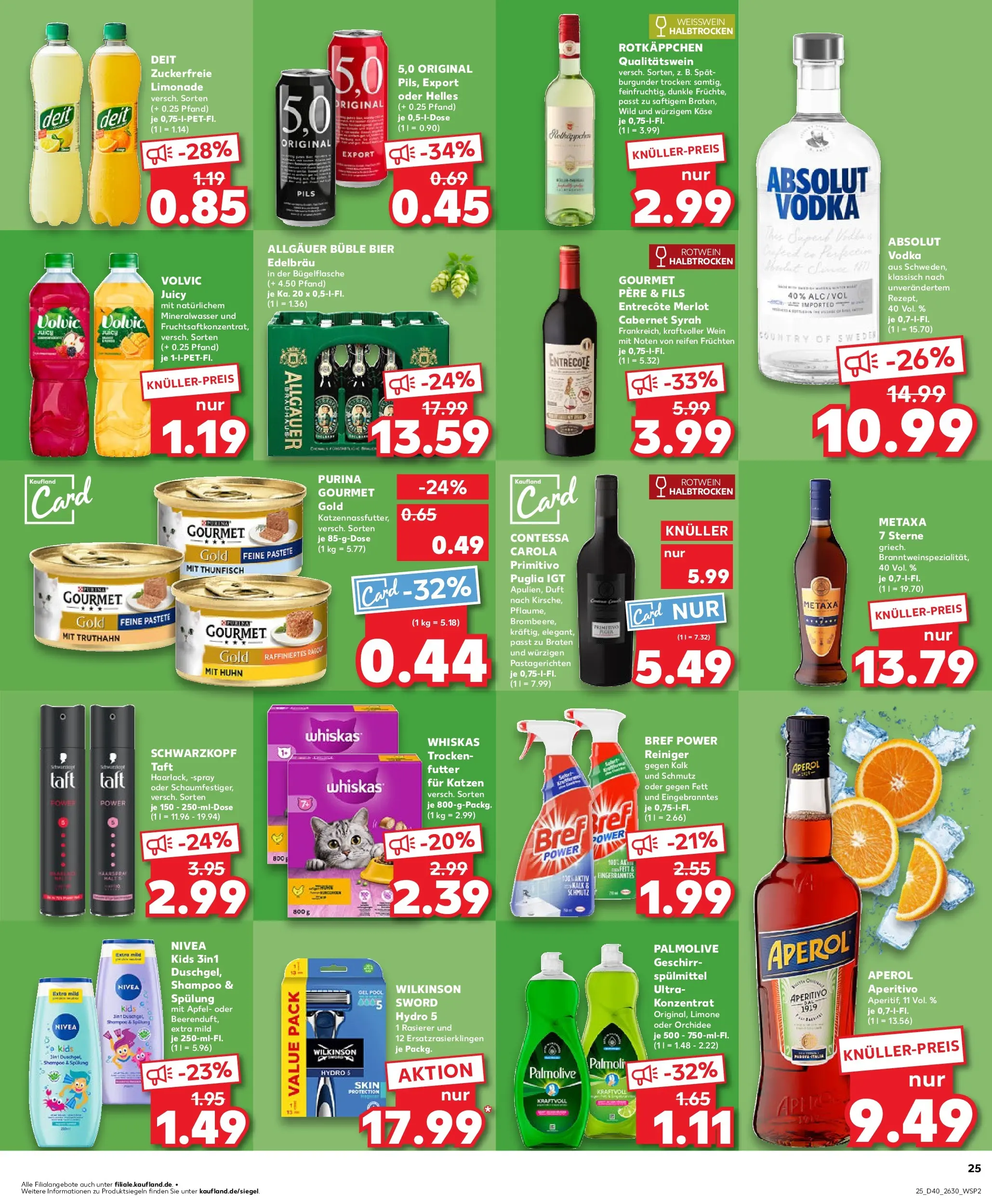 Prospekt Kaufland ab 02.10.2025 » Angebote Online zum Blättern | Seite: 25 | Produkte: Thunfisch, Rotwein, Duft, Mineralwasser