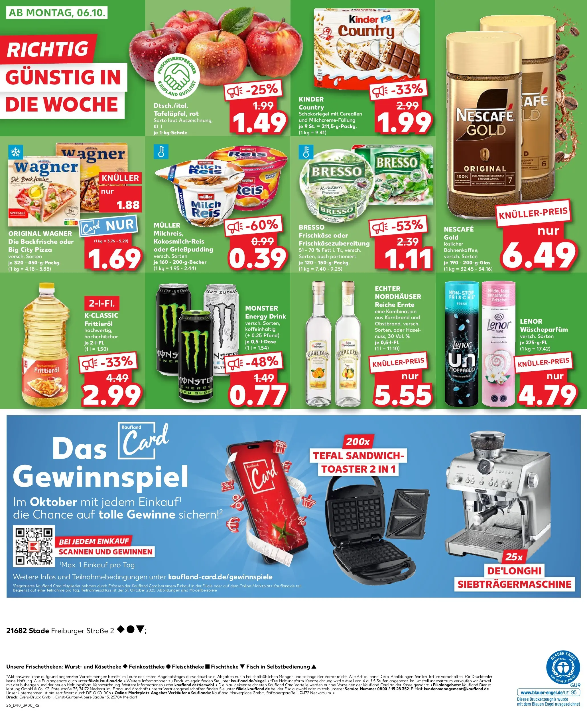 Prospekt Kaufland ab 02.10.2025 » Angebote Online zum Blättern | Seite: 26 | Produkte: Toaster, Milch, Fisch, Monster