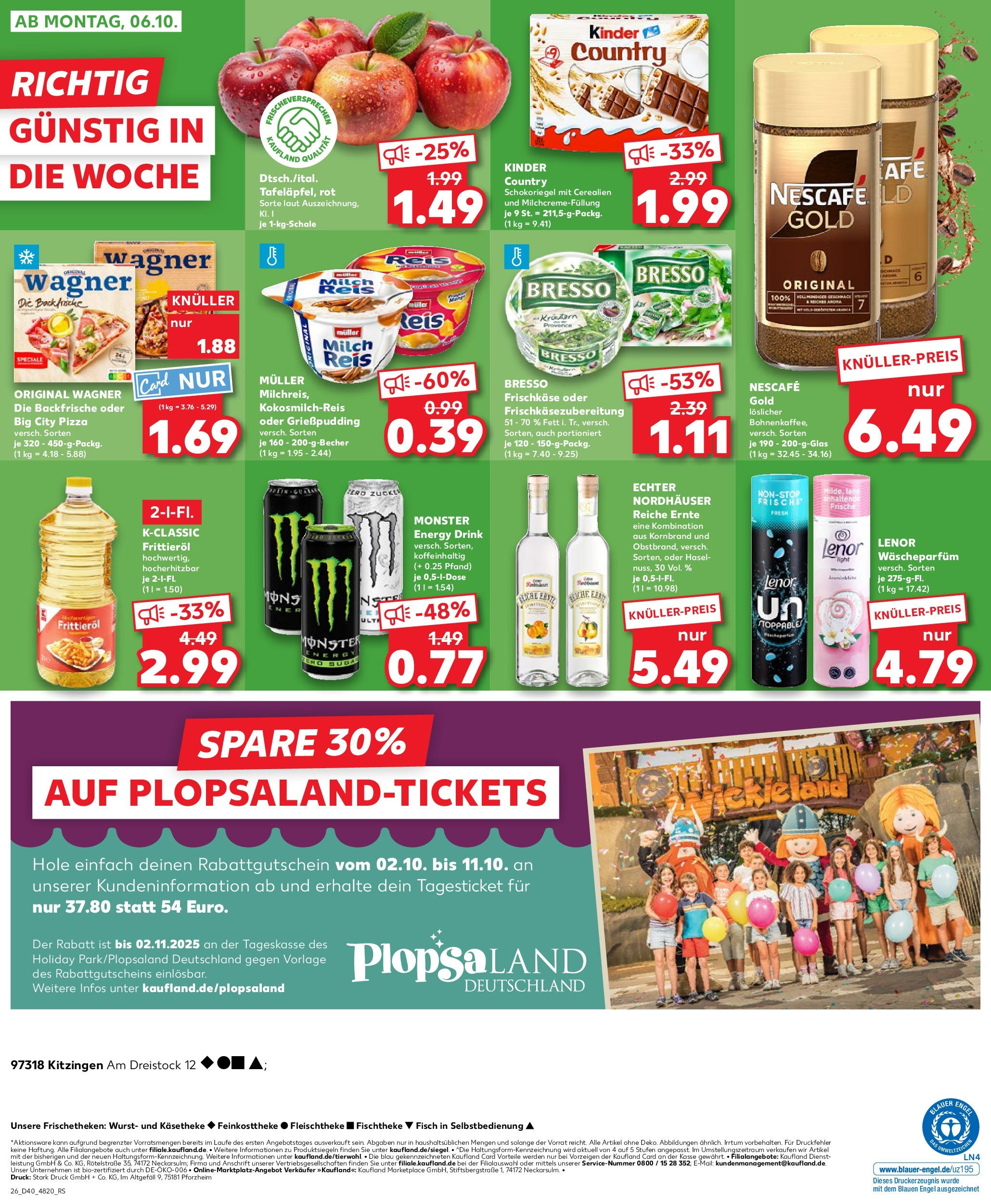Prospekt Kaufland ab 02.10.2025 » Angebote Online zum Blättern | Seite: 26 | Produkte: Fisch, Zucker, Reis, Frischkase