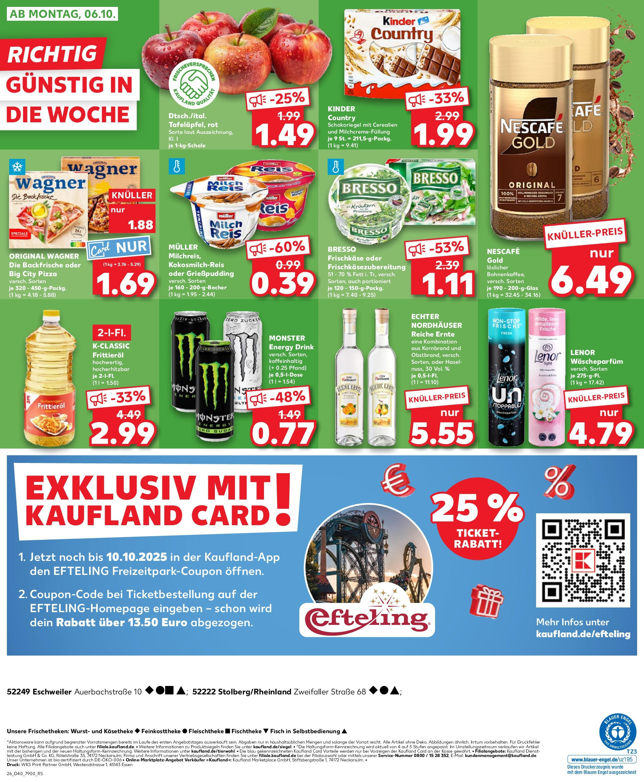 Prospekt Kaufland ab 02.10.2025 » Angebote Online zum Blättern | Seite: 26 | Produkte: Milch, Reis, Frischkase, Kinder country