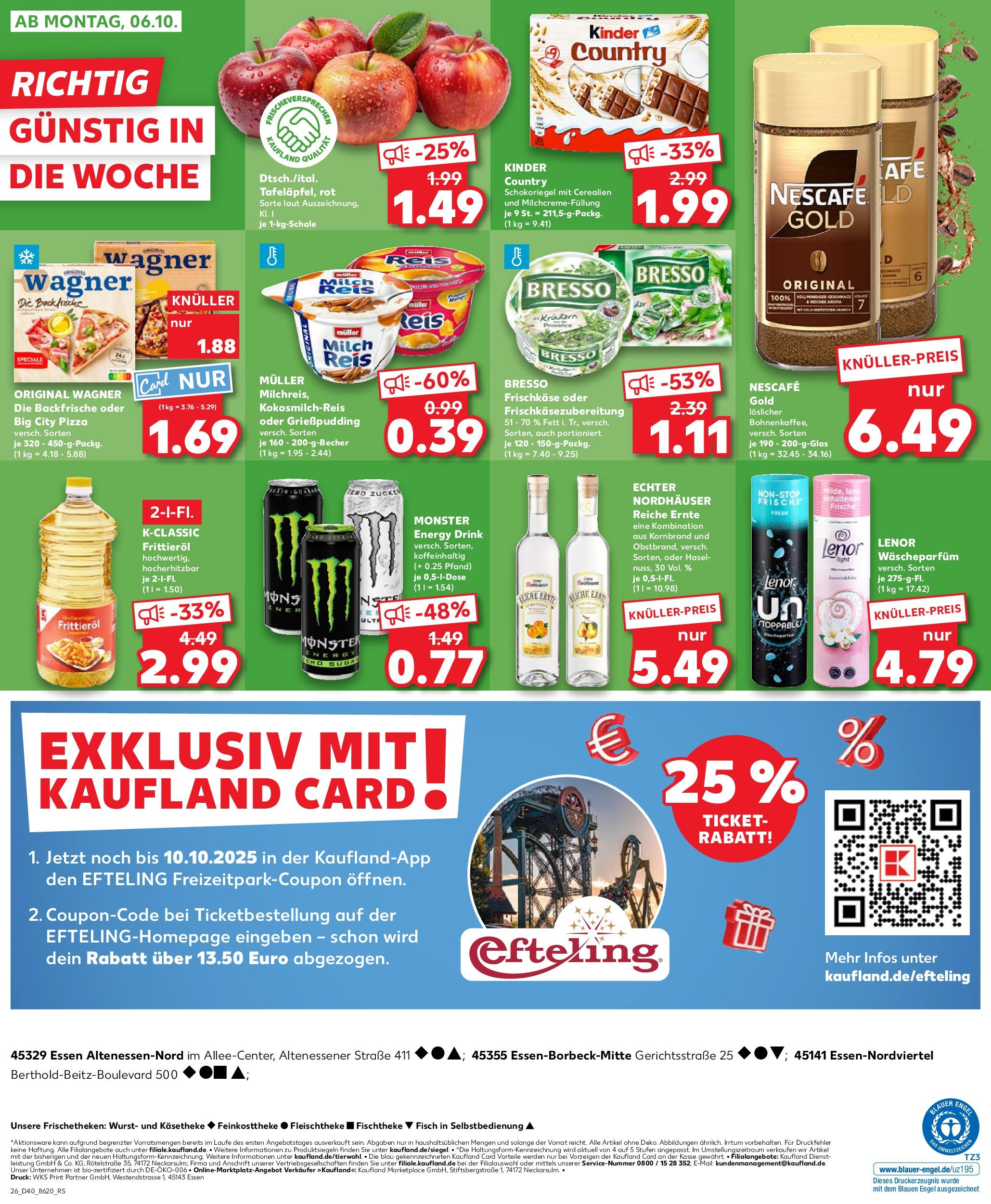 Prospekt Kaufland ab 02.10.2025 » Angebote Online zum Blättern | Seite: 26 | Produkte: Pudding, Bresso, Zucker, Nescafe gold