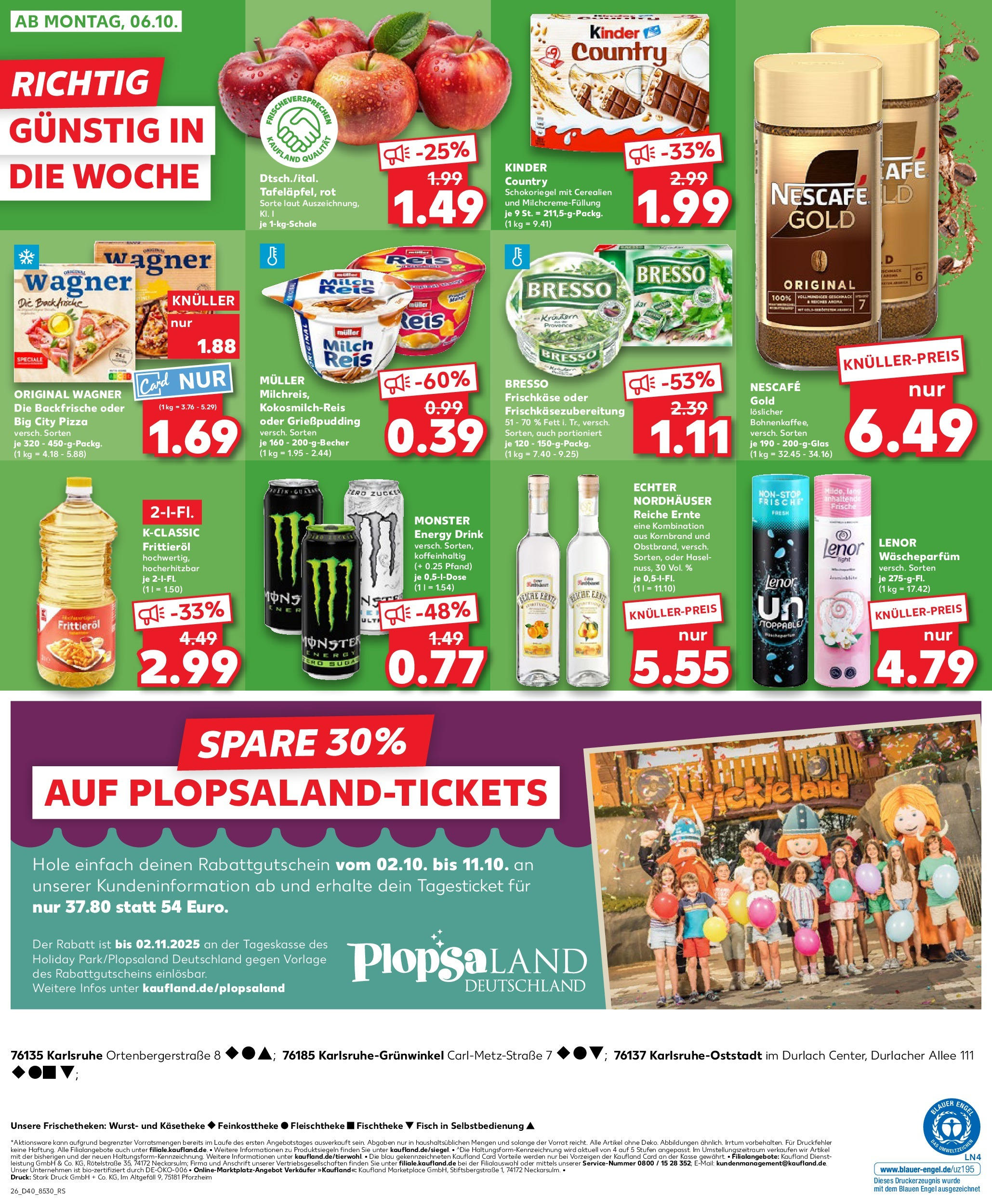 Prospekt Kaufland ab 02.10.2025 » Angebote Online zum Blättern | Seite: 26 | Produkte: Monster, Wurst, Reis, Kinder country