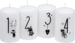 Steinhart KERZEN Stumpenkerze "Weihnachtszahlen"