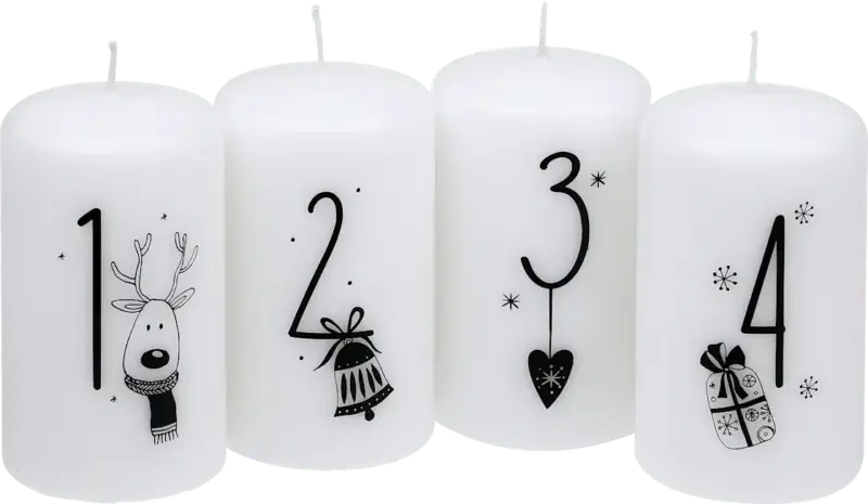 Steinhart KERZEN Stumpenkerze "Weihnachtszahlen"