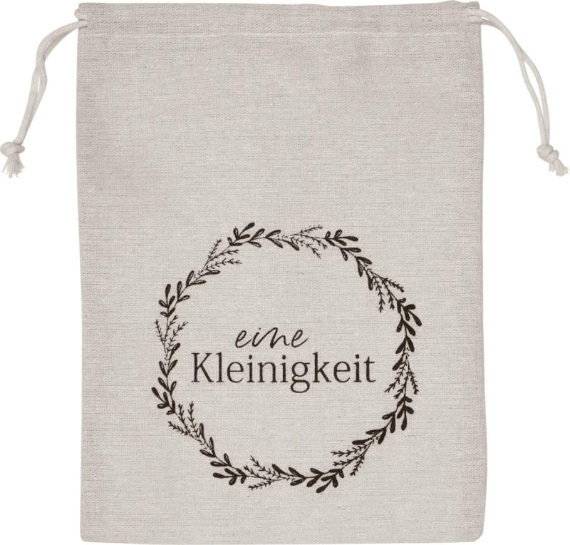 Dekorieren & Einrichten Leinenbeutel "eine Kleinigkeit", natur-gold