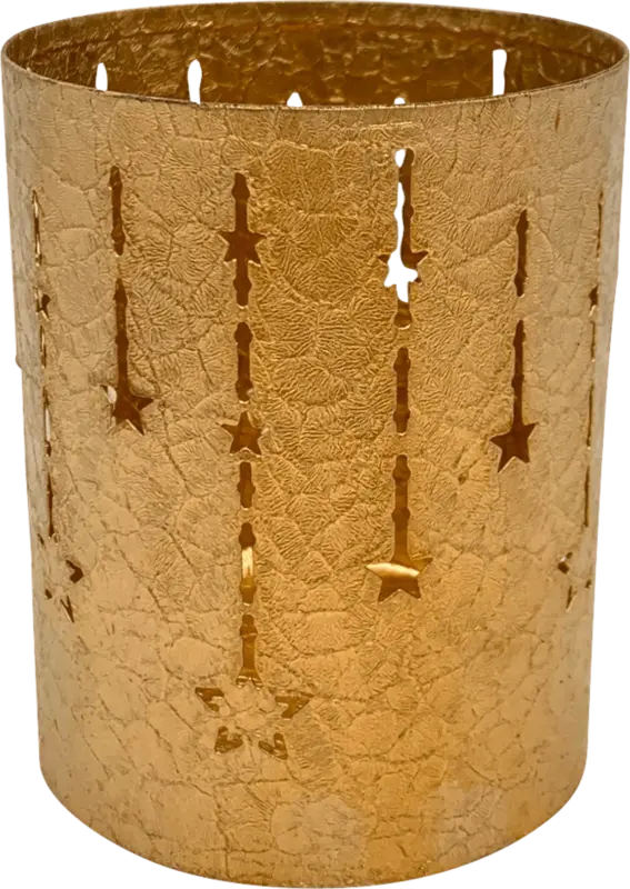 Dekorieren & Einrichten Kerzenhalter aus Metall mit Sternenkette, gold