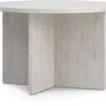 JYSK JYSK Măsuță cafea NIELSHAVE Ø70 aspect travertin