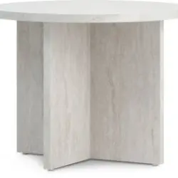 JYSK Măsuță cafea NIELSHAVE Ø55 aspect travertin