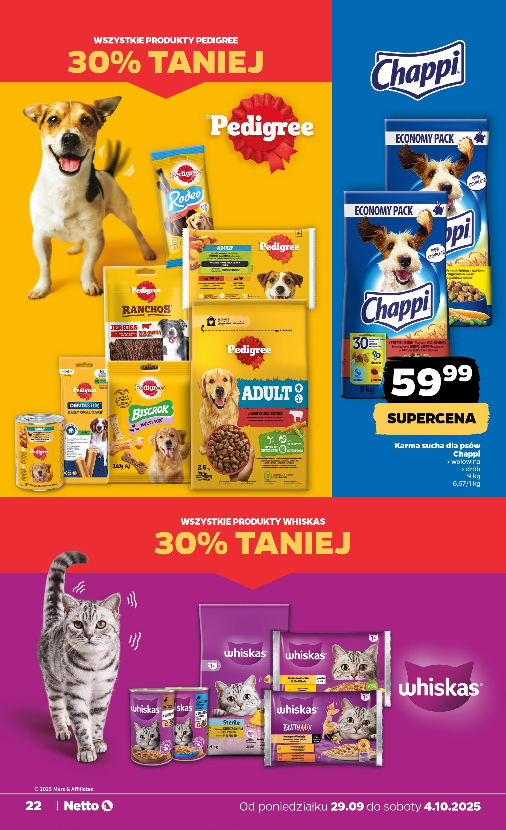 Netto gazetka - Spożywcza od 29.09.2025 - Aktualne promocje | Strona: 22 | Produkty: Kaczka, Pedigree, Wołowina
