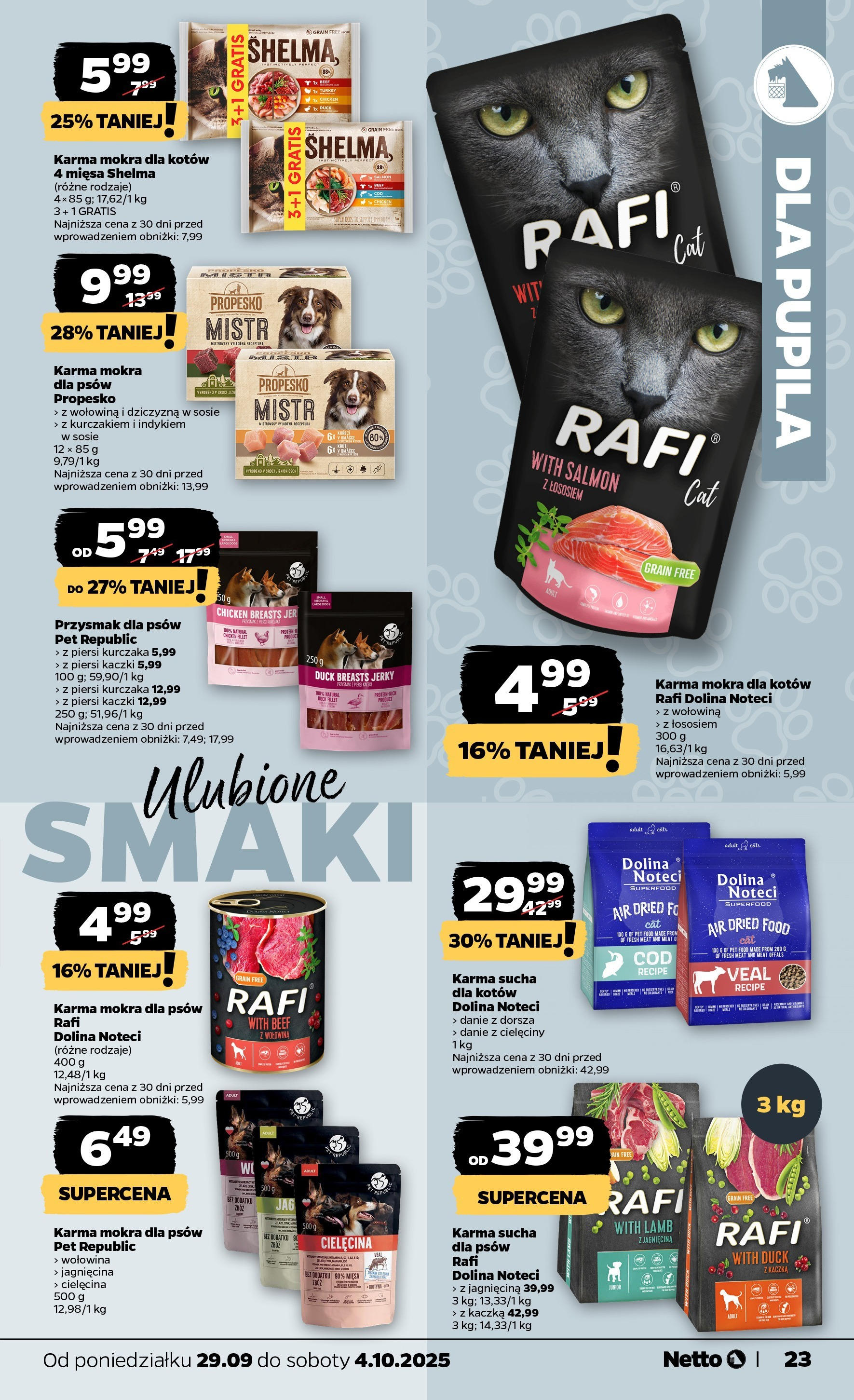 Netto gazetka - Spożywcza od 29.09.2025 - Aktualne promocje | Strona: 23 | Produkty: Piersi, Kaczka, Jagnięcina, Wołowina