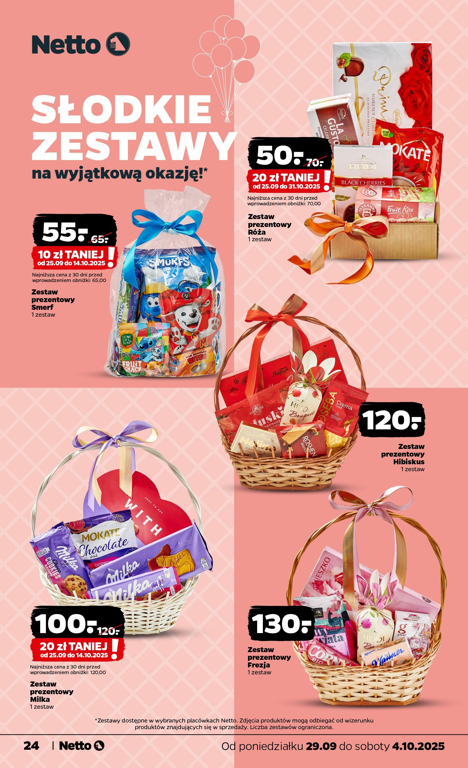 Netto gazetka - Spożywcza od 29.09.2025 - Aktualne promocje | Strona: 24 | Produkty: Milka