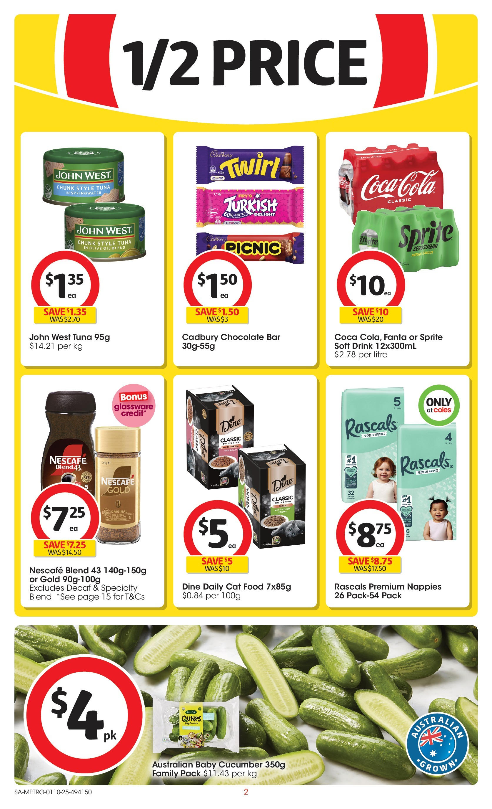 ﻿﻿Coles catalogue valid from 30/09/2025 > Online Australia | Page: 2 | Products: Oil, Chocolate, Nappies, Olive oil