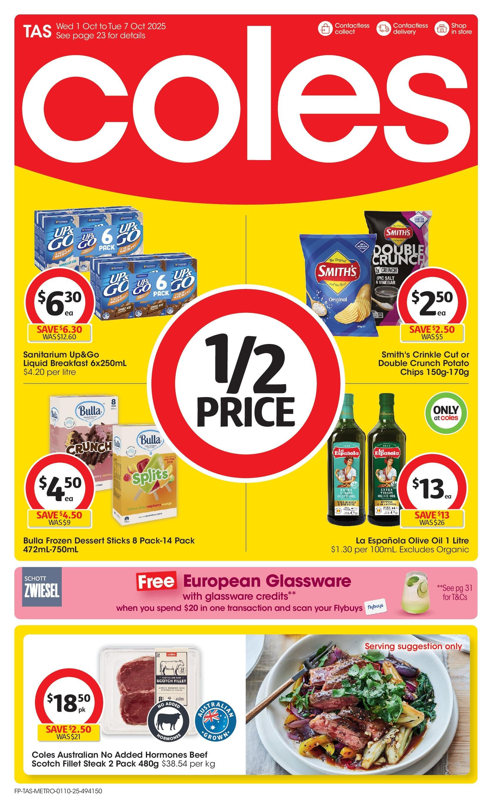 ﻿﻿Coles catalogue valid from 30/09/2025 > Online Australia | Page: 1 | Products: Glassware, Steak, Lemon, Lime