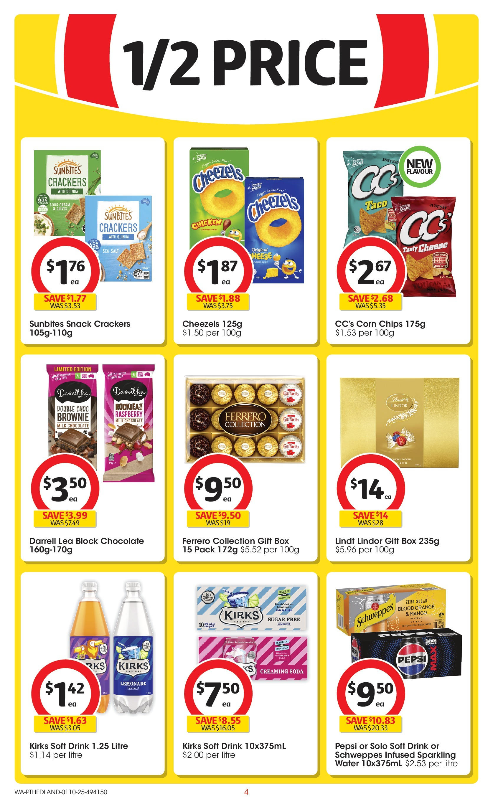 ﻿﻿Coles catalogue valid from 30/09/2025 > Online Australia | Page: 4 | Products: Box, Chips, Salt, Sugar
