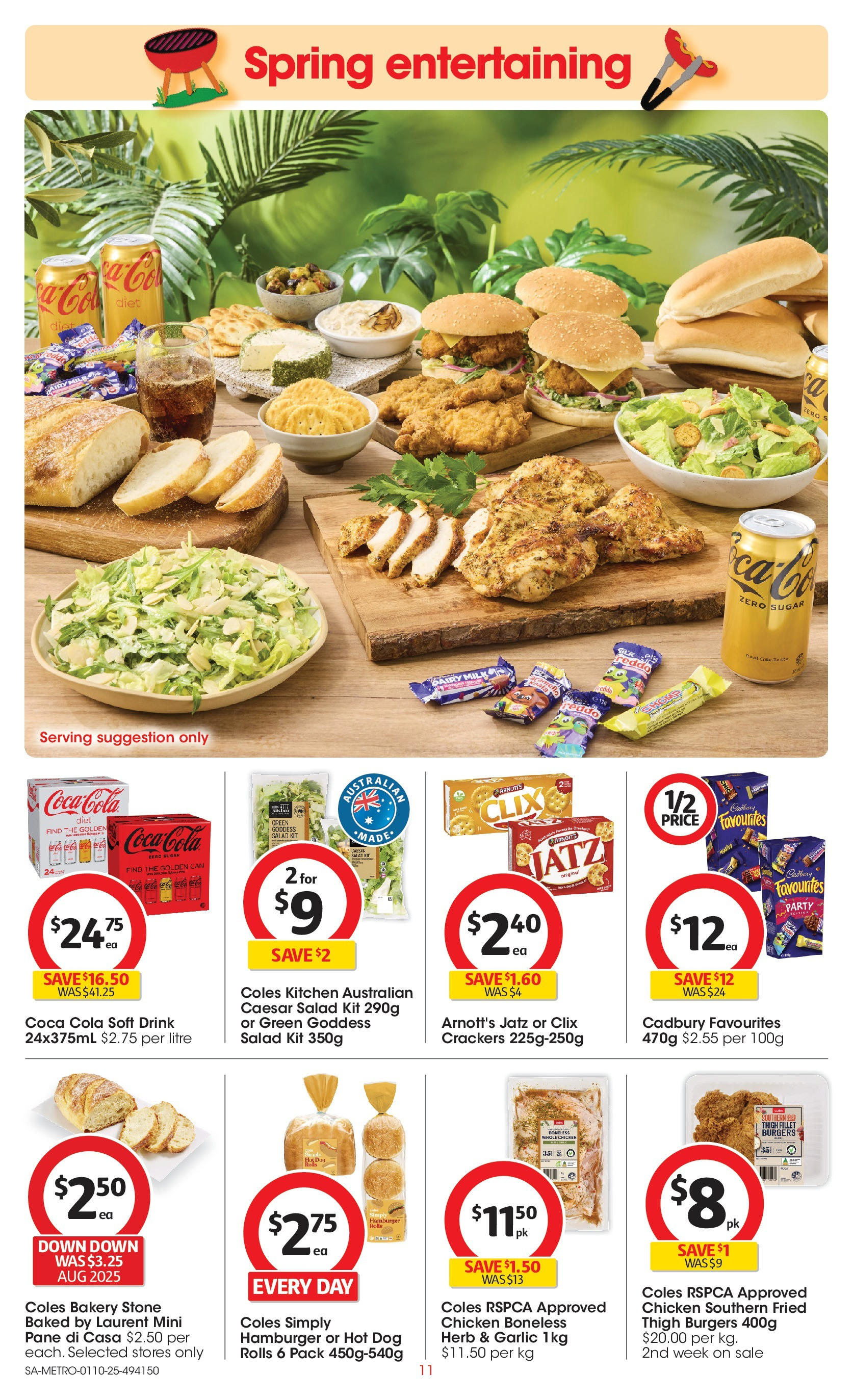 ﻿﻿Coles catalogue valid from 30/09/2025 > Online Australia | Page: 11 | Products: Crackers, Herb, Salad, Sugar