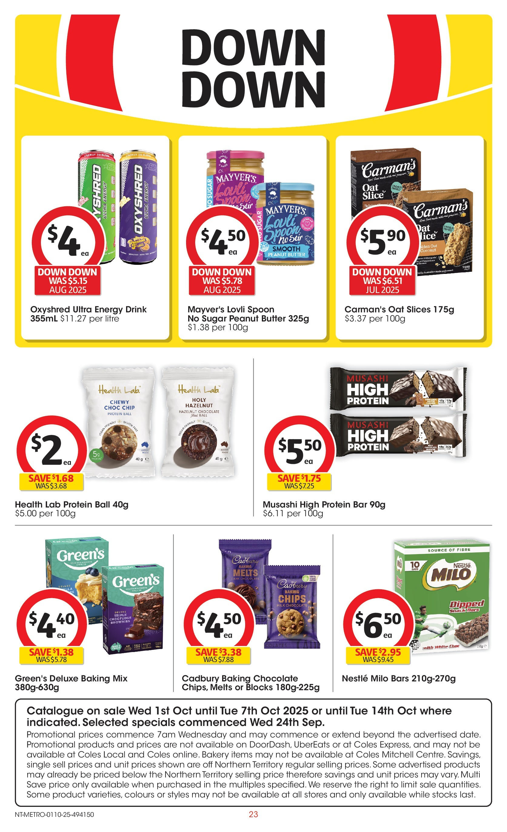 ﻿﻿Coles catalogue valid from 30/09/2025 > Online Australia | Page: 23 | Products: Milk, Butter, Chips, Bakery