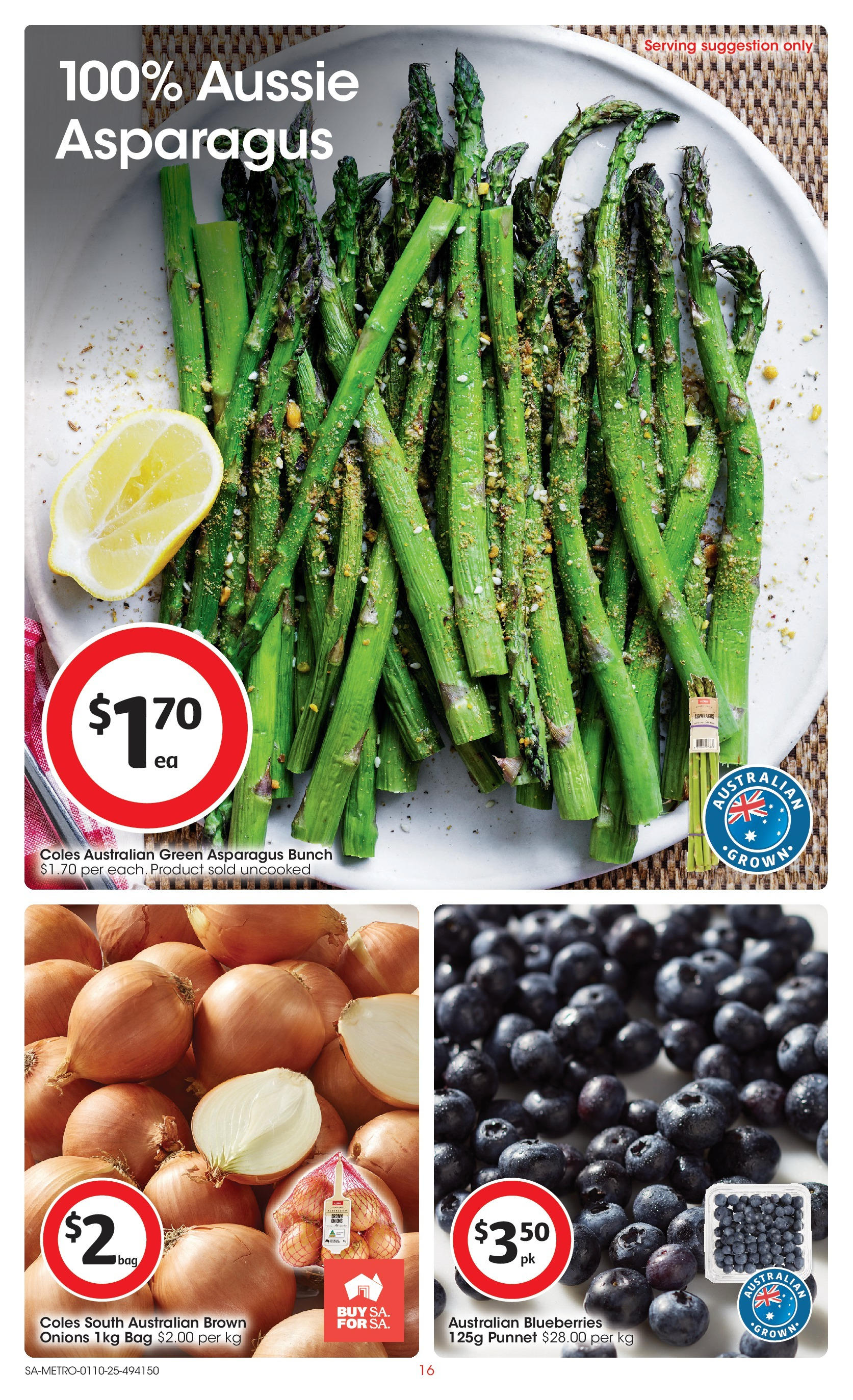 ﻿﻿Coles catalogue valid from 30/09/2025 > Online Australia | Page: 16 | Products: Onions, Blueberries, Bag