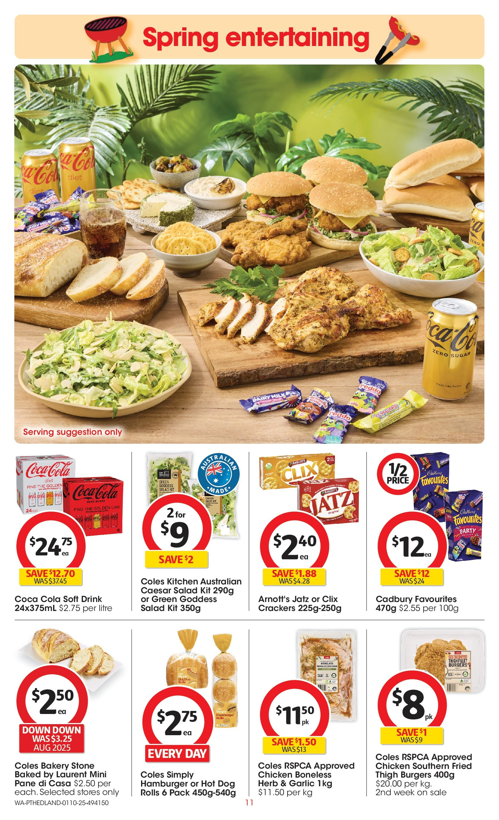﻿﻿Coles catalogue valid from 30/09/2025 > Online Australia | Page: 11 | Products: Milk, Chicken, Coca Cola, Bakery