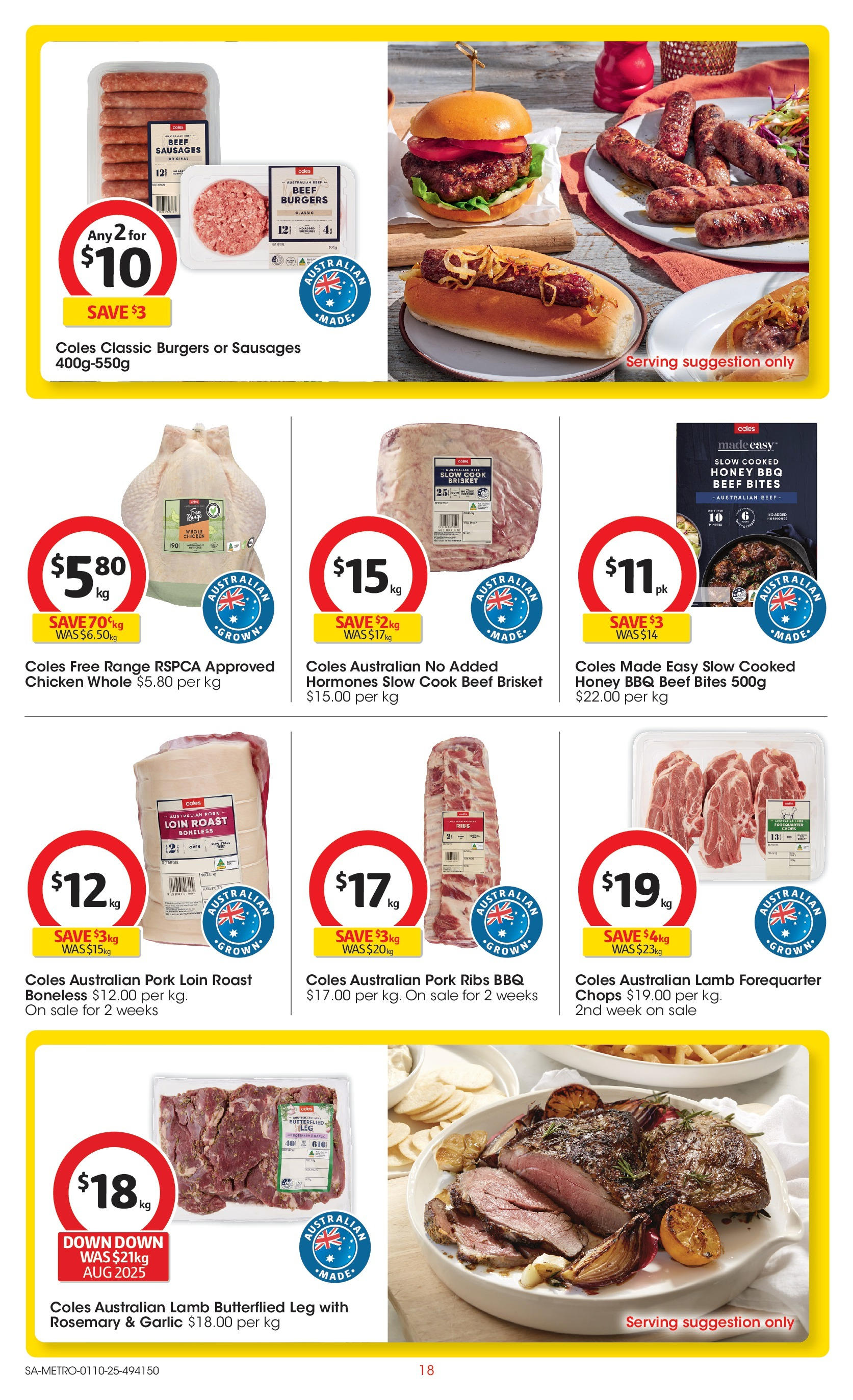 ﻿﻿Coles catalogue valid from 30/09/2025 > Online Australia | Page: 18 | Products: Honey, Pork, Lamb, Beef