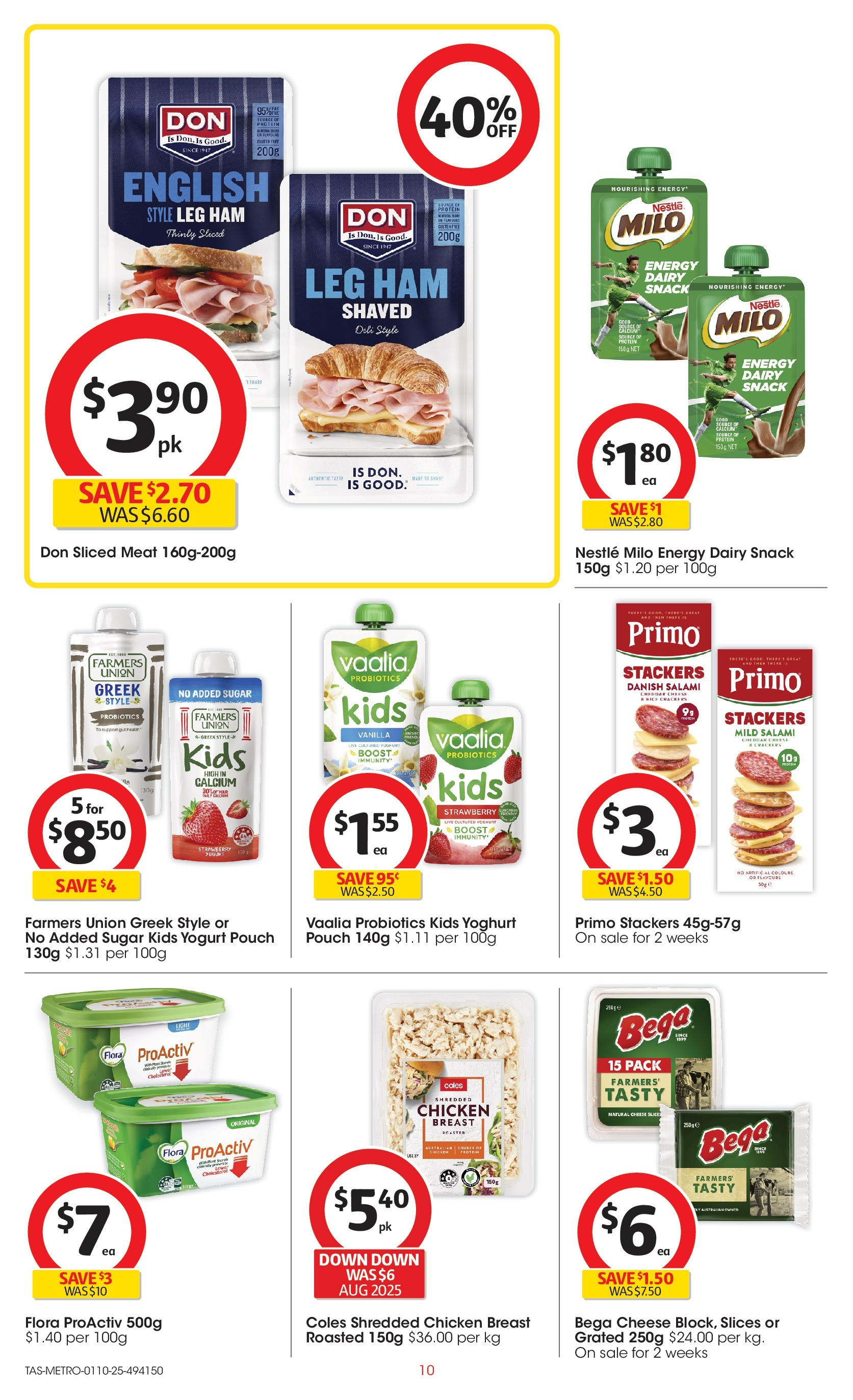 ﻿﻿Coles catalogue valid from 30/09/2025 > Online Australia | Page: 10 | Products: Yoghurt, Salami, Ham, Meat