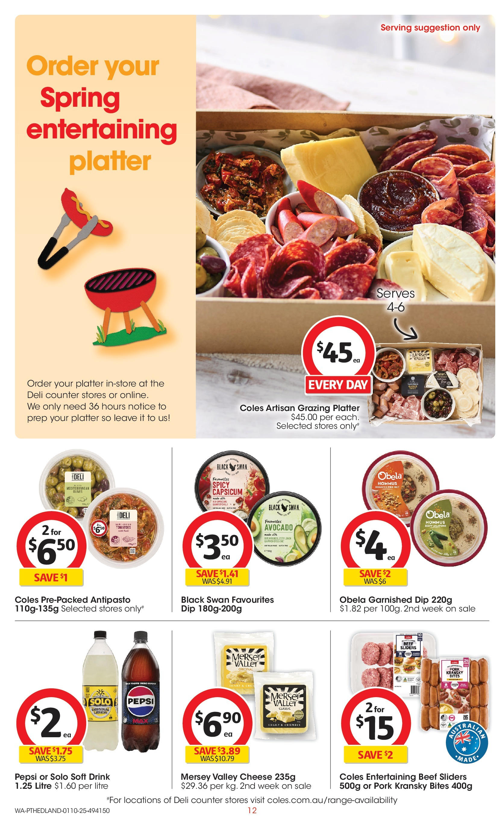 ﻿﻿Coles catalogue valid from 30/09/2025 > Online Australia | Page: 12 | Products: Capsicum, Pepsi, Olives, Avocado