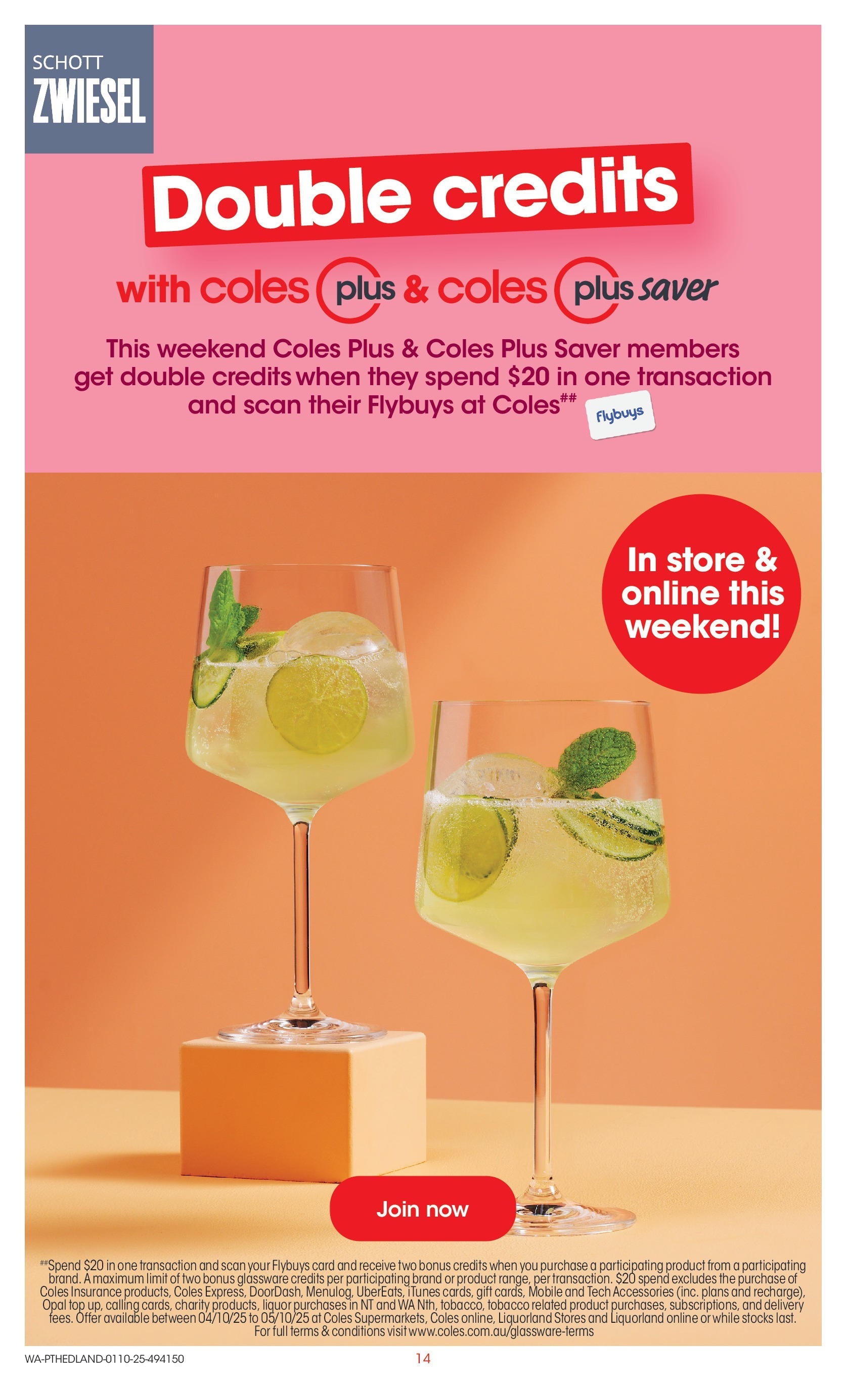 ﻿﻿Coles catalogue valid from 30/09/2025 > Online Australia | Page: 14 | Products: Glassware, Opal, Accessories, Mobile