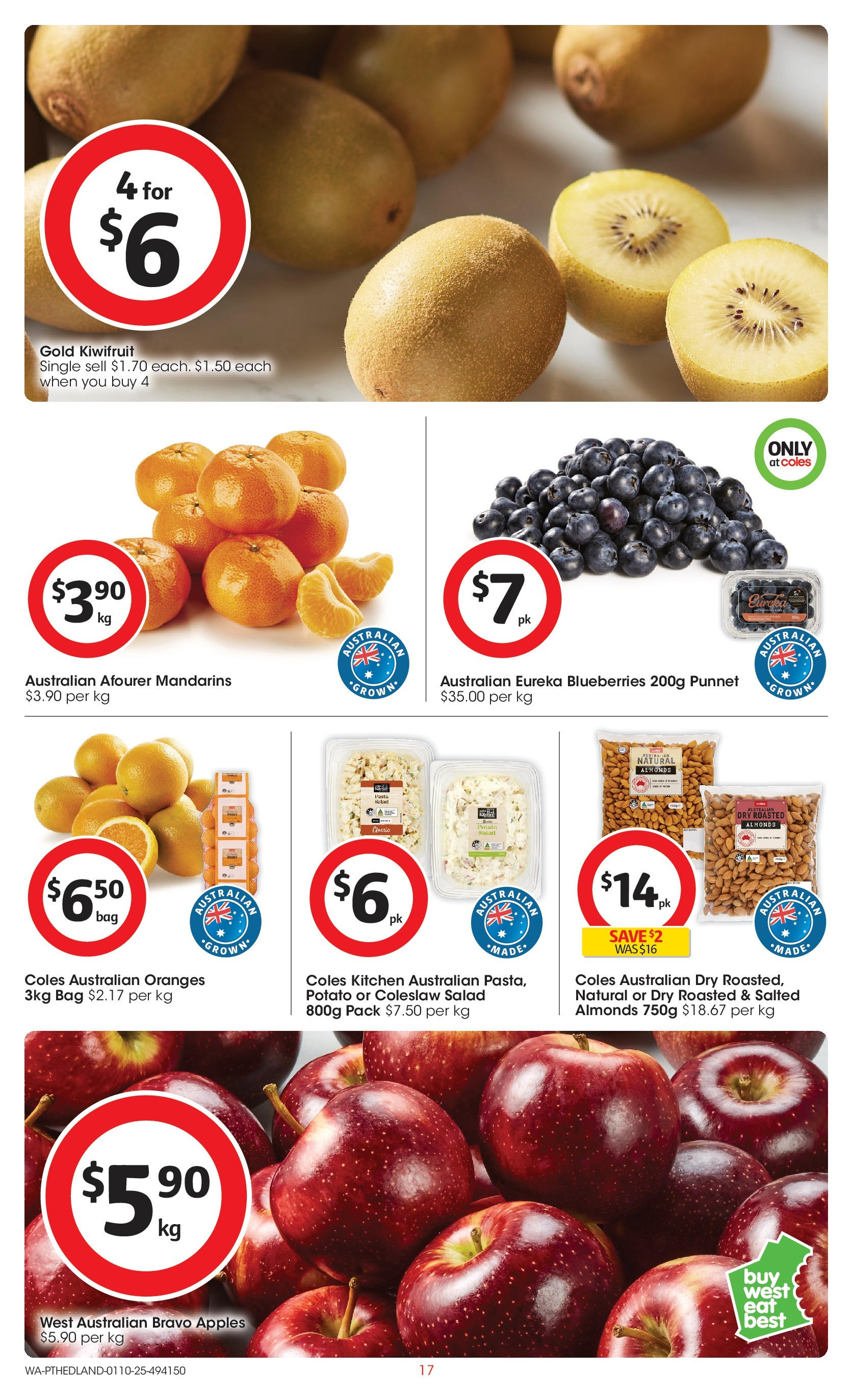 ﻿﻿Coles catalogue valid from 30/09/2025 > Online Australia | Page: 17 | Products: Almonds, Pasta, Salad, Blueberries