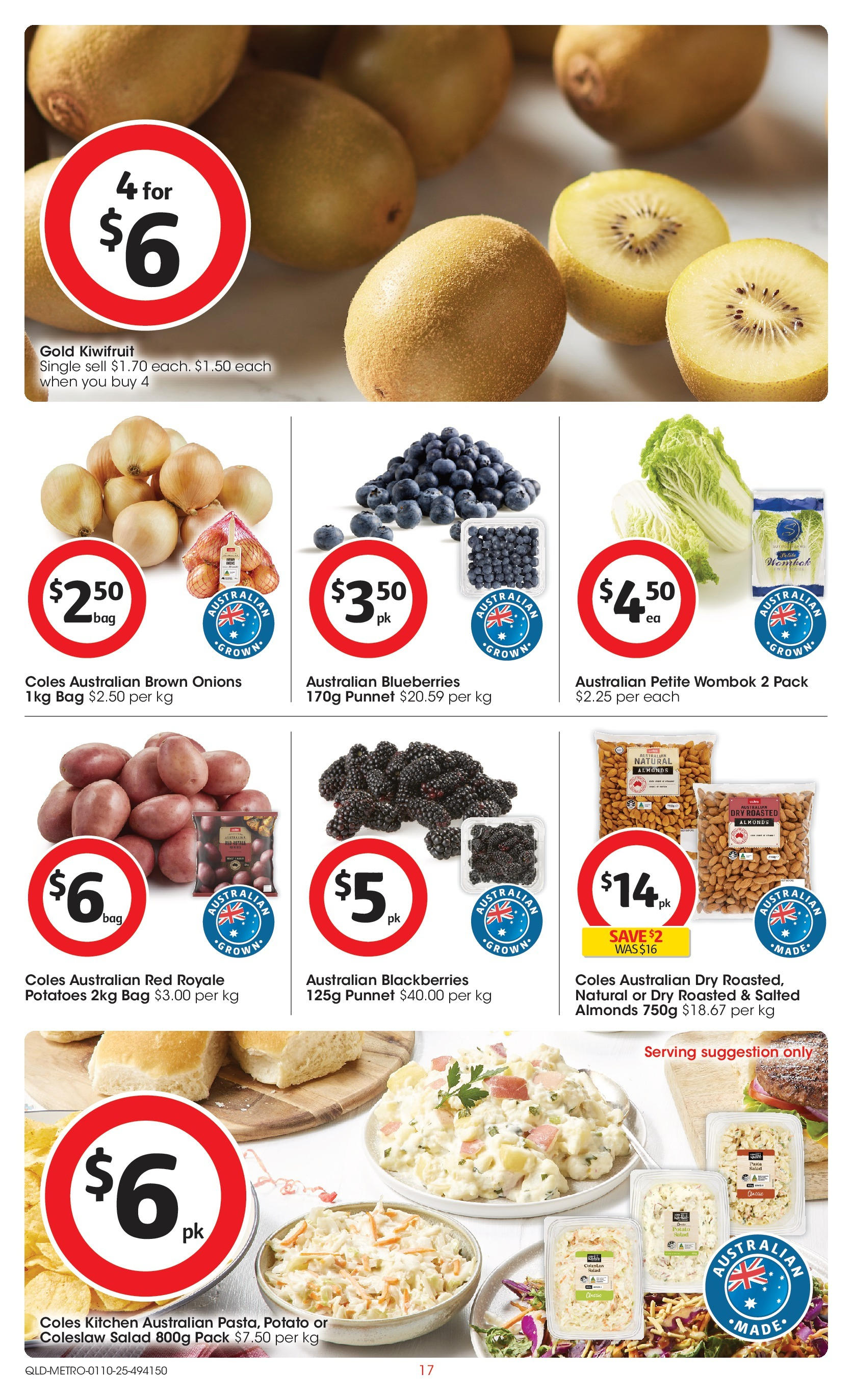 ﻿﻿Coles catalogue valid from 30/09/2025 > Online Australia | Page: 17 | Products: Almonds, Salad, Onions, Blueberries
