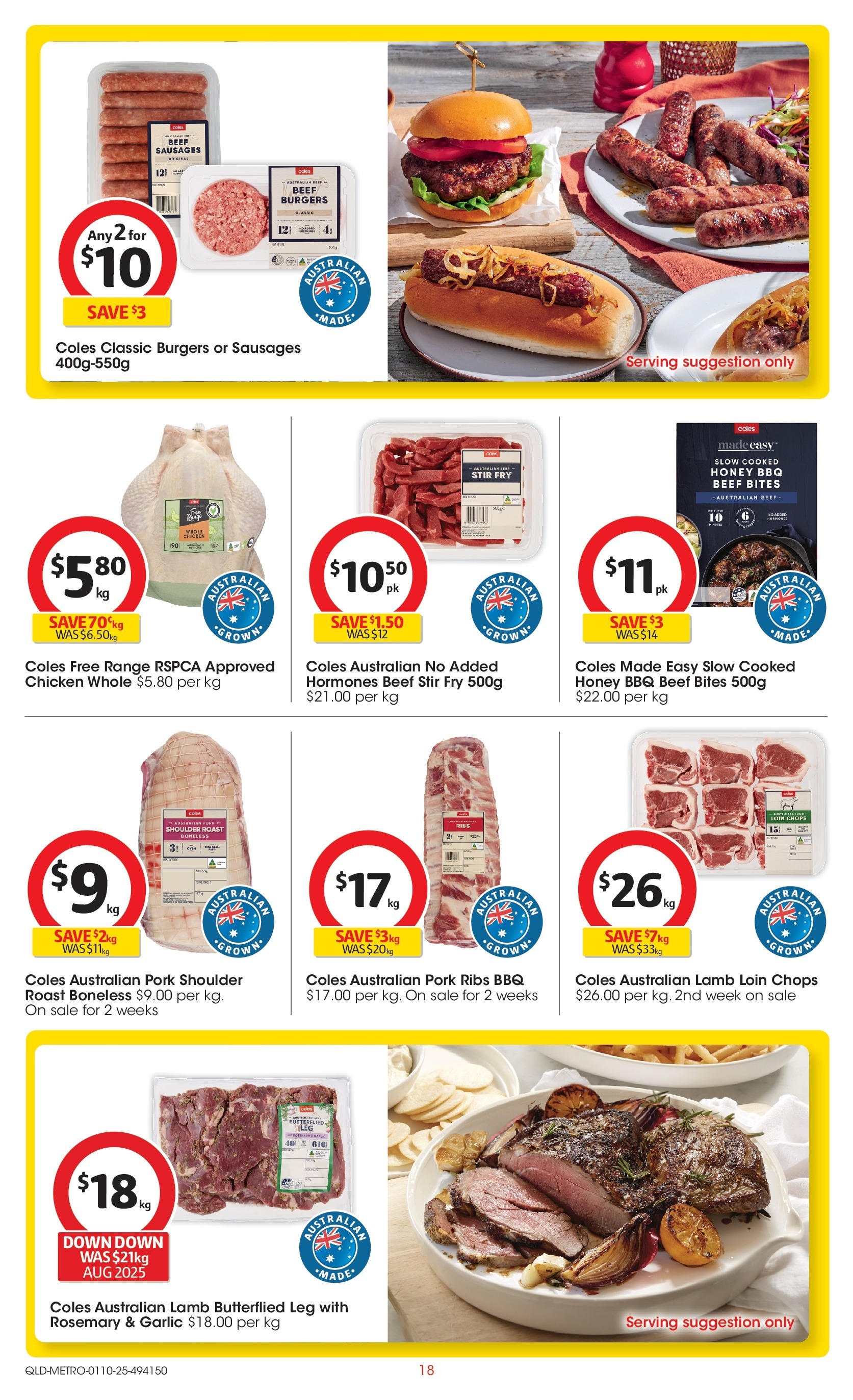 ﻿﻿Coles catalogue valid from 30/09/2025 > Online Australia | Page: 18 | Products: Honey, Chicken, Lamb, Garlic
