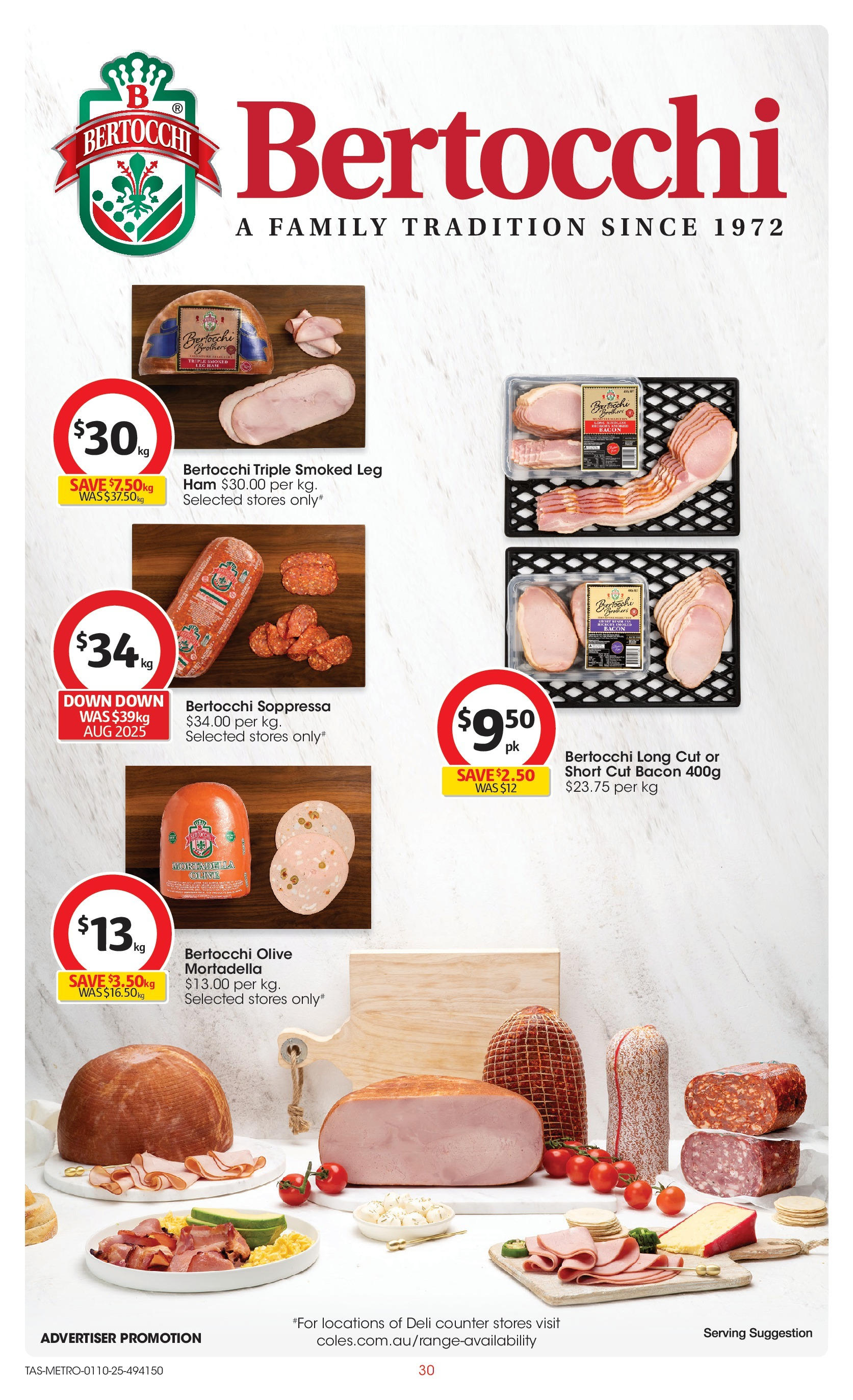 ﻿﻿Coles catalogue valid from 30/09/2025 > Online Australia | Page: 30 | Products: Bacon, Ham