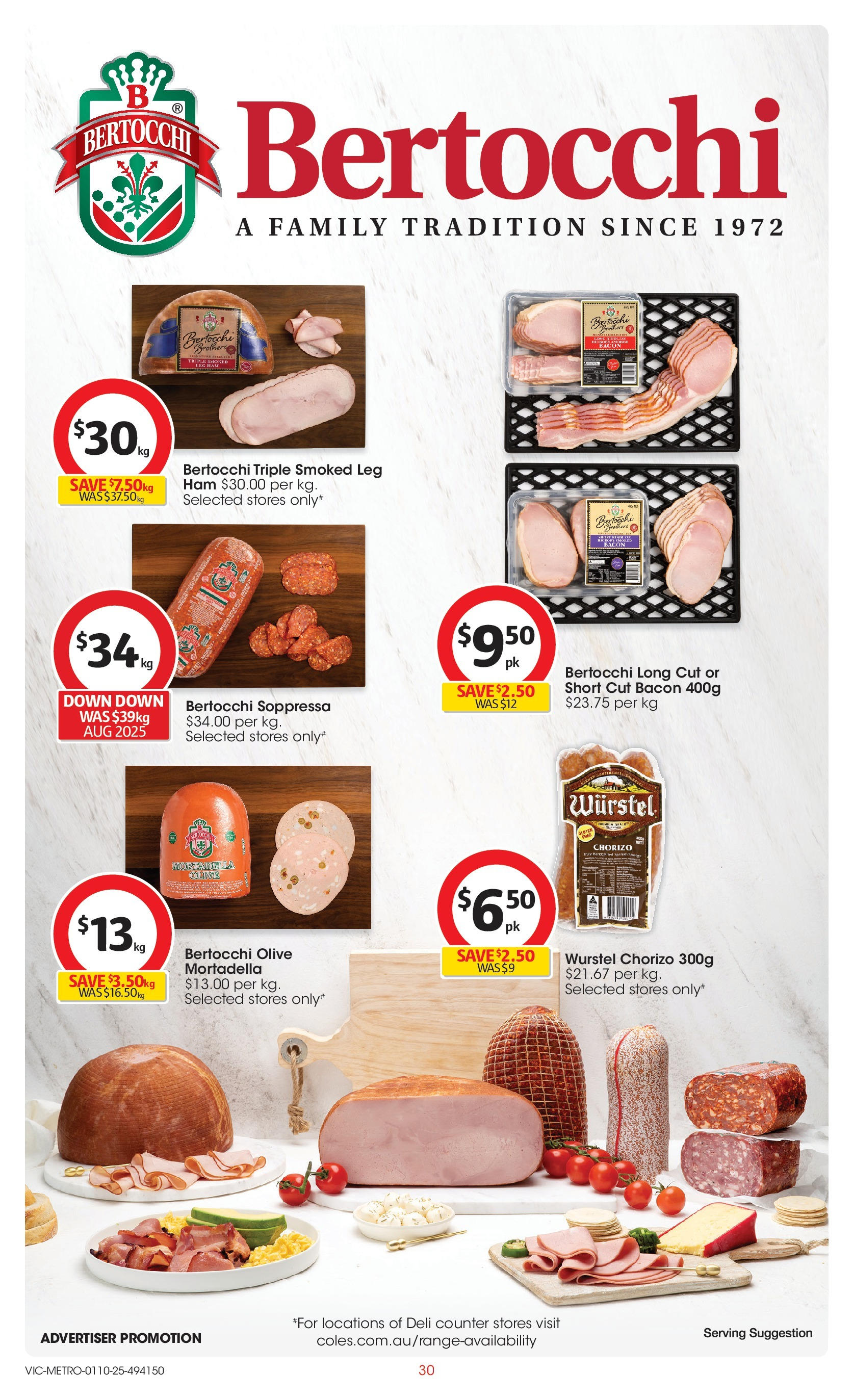﻿﻿Coles catalogue valid from 30/09/2025 > Online Australia | Page: 30 | Products: Bacon, Ham